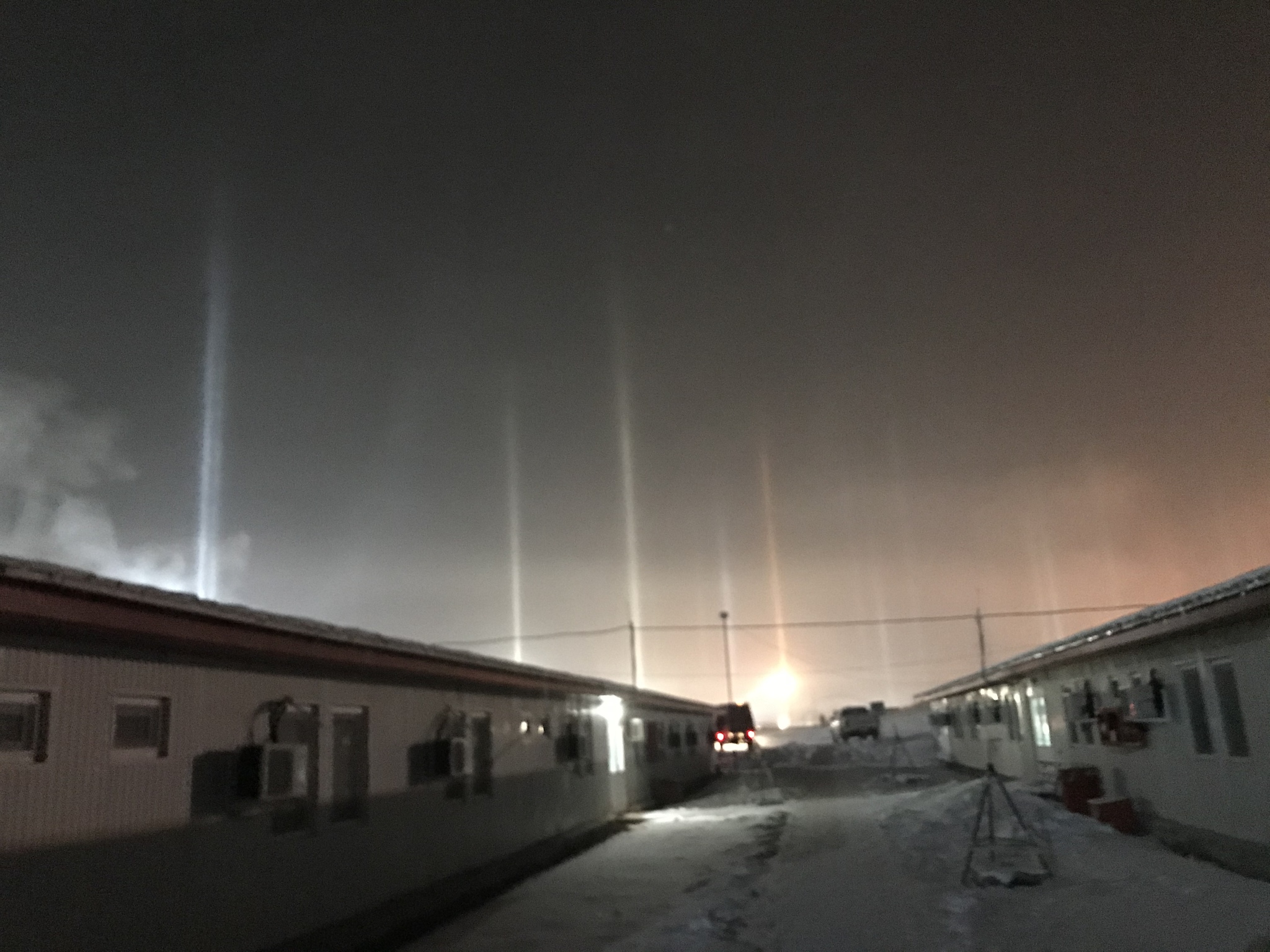 A natural phenomenon - My, Kazakhstan, Nature, Winter, 2020, Longpost, The photo, Light poles