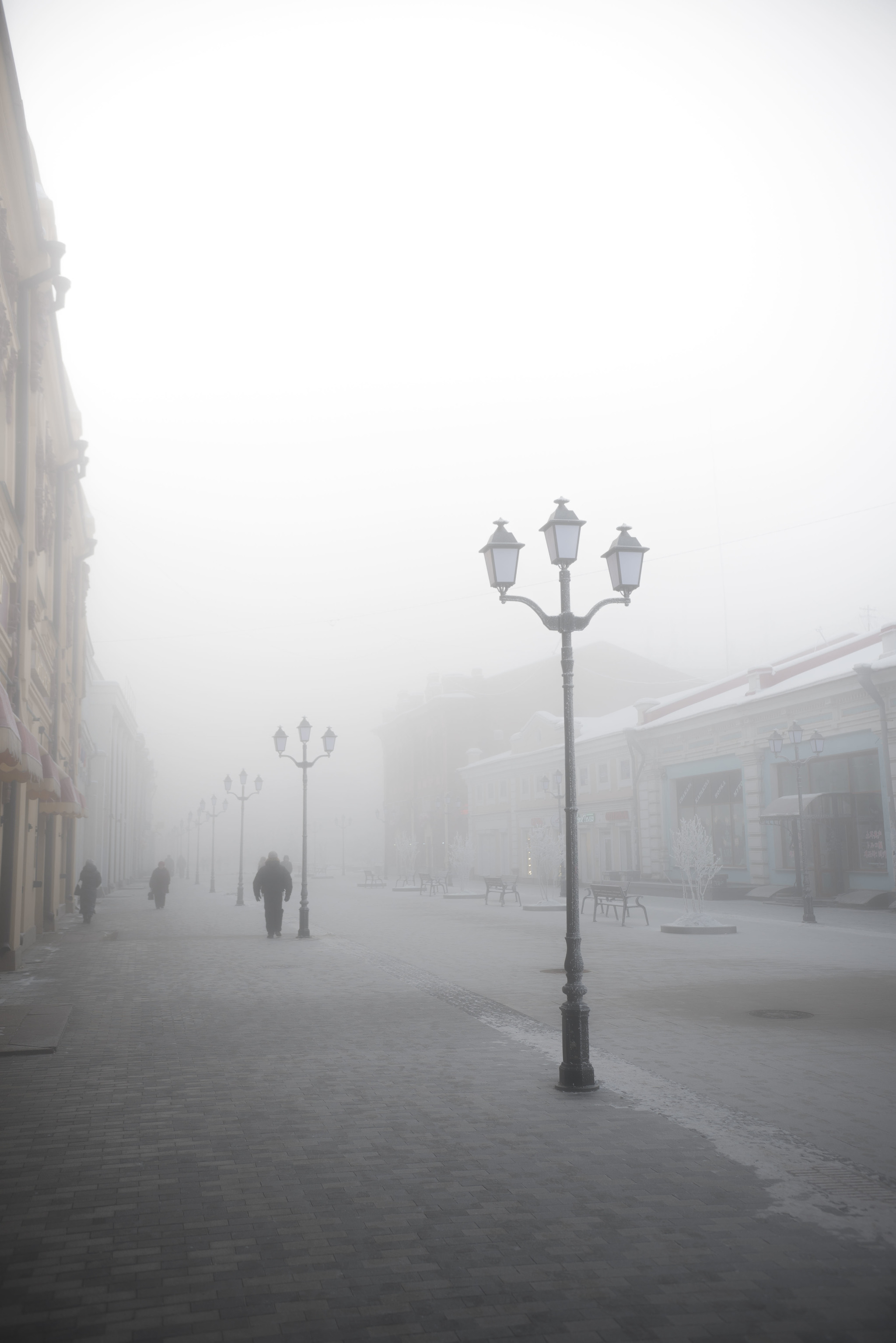 Fogs in the city - My, Fog, Siberia, freezing, Irkutsk, Longpost