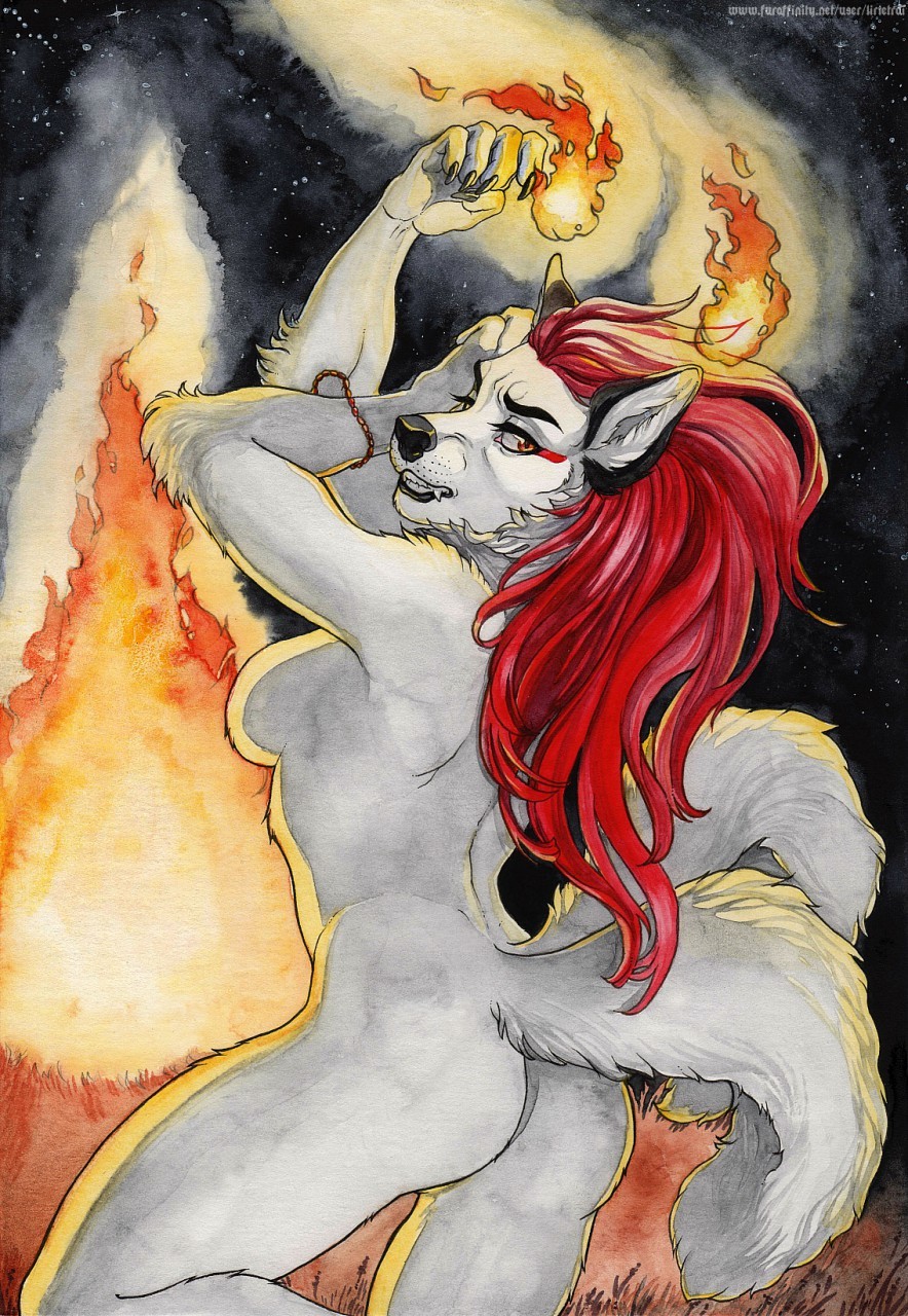 Dancing with Fire - NSFW, Furry, Anthro, Art, Furotica, Lirietrai