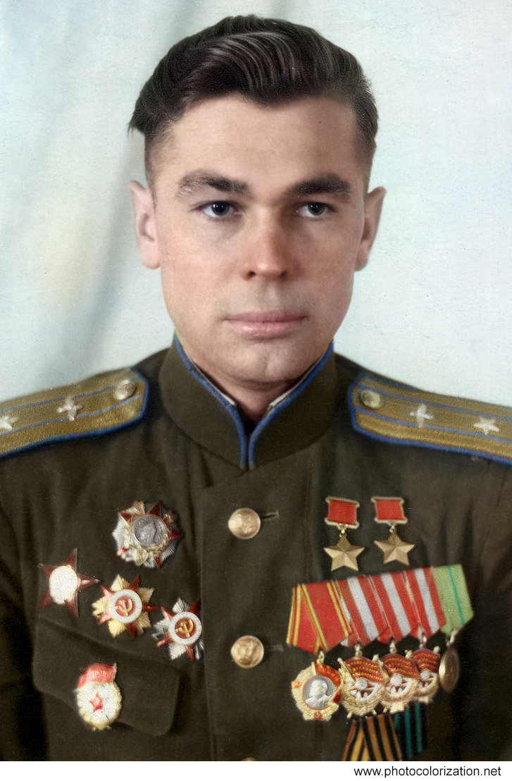 My colorization - My, Colorization, The hero of the USSR, The Great Patriotic War, The Second World War, Aviation