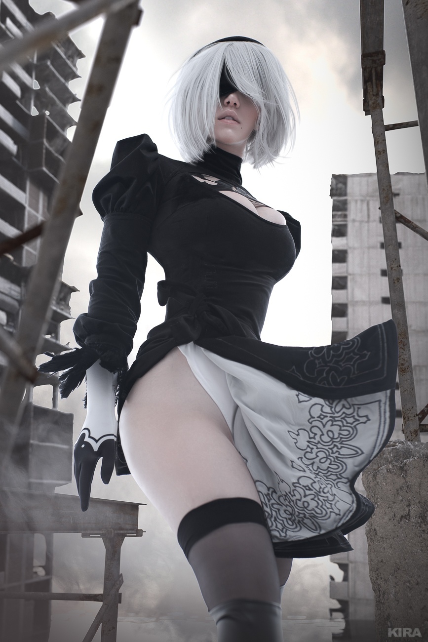 YoRHa No.2 Type B cosplay from the game Nier - NSFW, The photo, Cosplay, Girls, Longpost, NIER Automata, Yorha unit No 2 type B, Lada Lumos, Alin Ma (xenoncos), Disharmonica