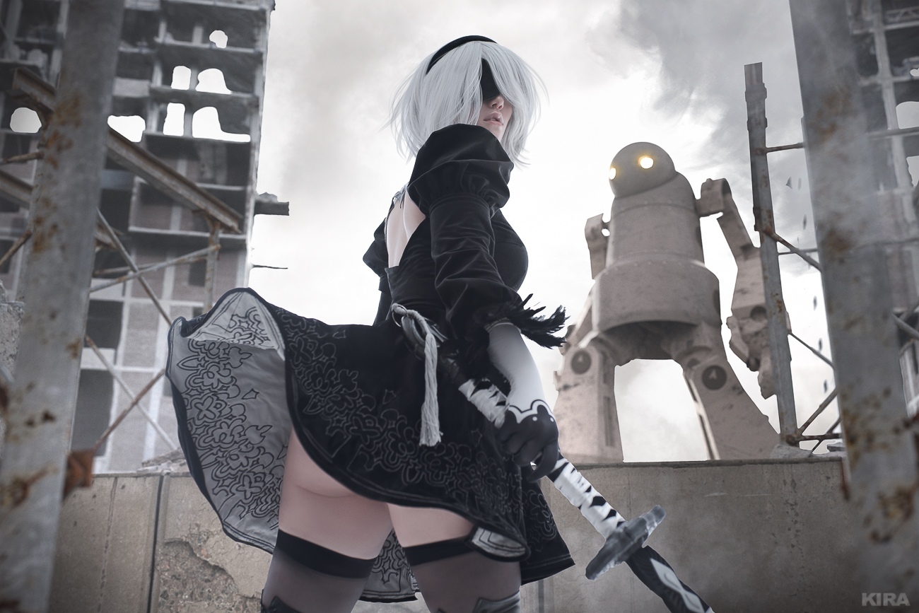 YoRHa No.2 Type B cosplay from the game Nier - NSFW, The photo, Cosplay, Girls, Longpost, NIER Automata, Yorha unit No 2 type B, Lada Lumos, Alin Ma (xenoncos), Disharmonica