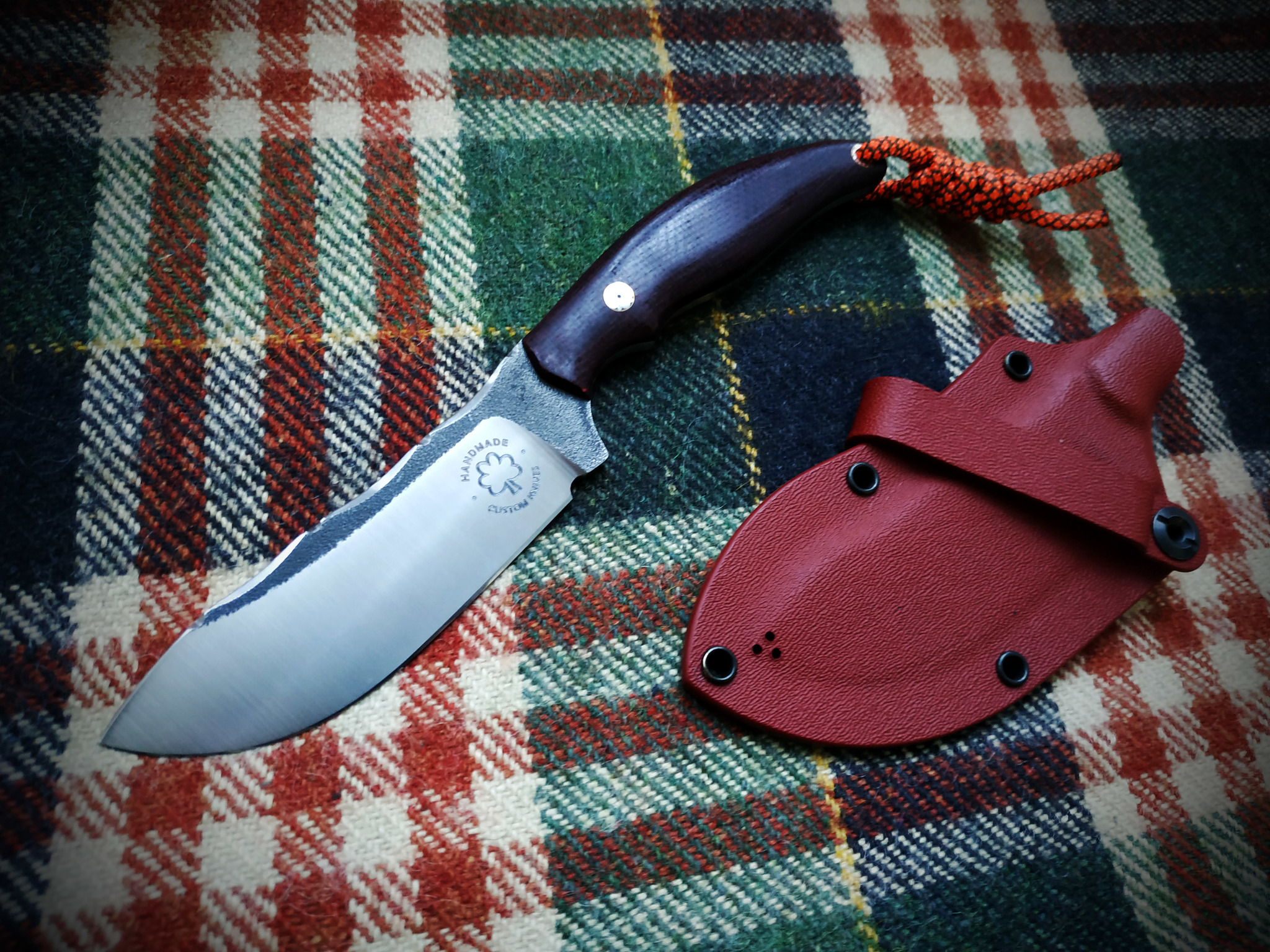 SKINNER - My, Knife, Skinner, Handmade, Fixed, Outdoor, Sheath, Kydex, Longpost, Needlework without process