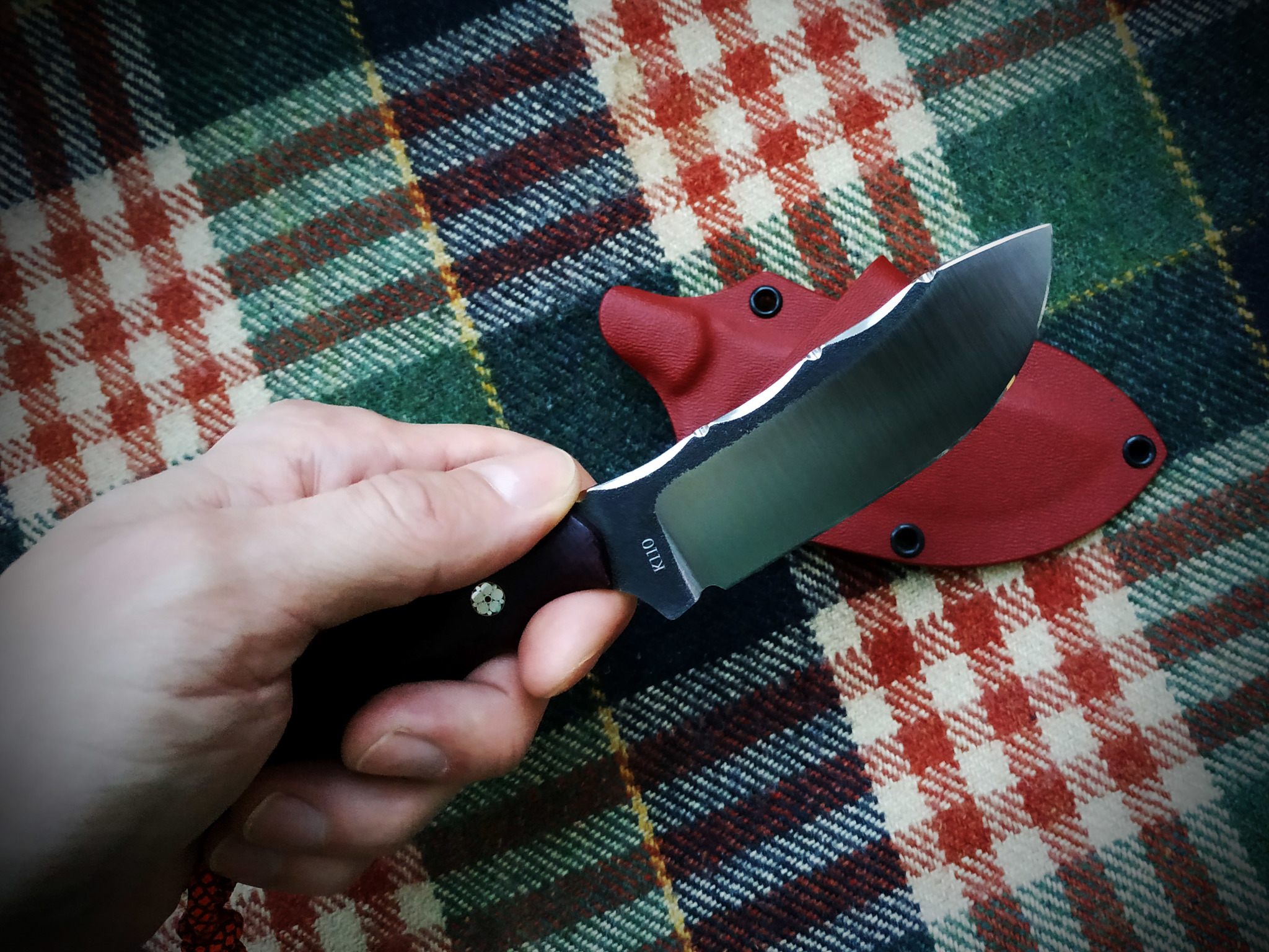 SKINNER - My, Knife, Skinner, Handmade, Fixed, Outdoor, Sheath, Kydex, Longpost, Needlework without process