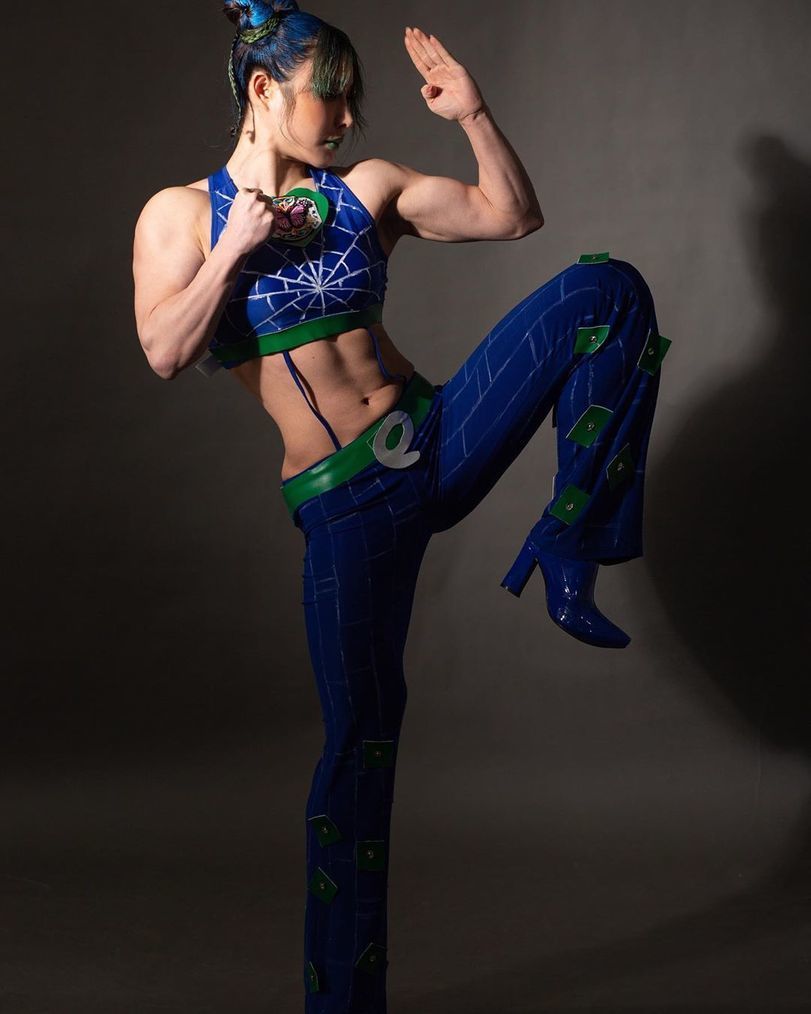 Jolyne Kujo by Yuan Herong - Jojos bizarre adventure, Kujo Jolyne, Strong girl, Muscle, Booty, Cosplay, Longpost, Yuan Herong