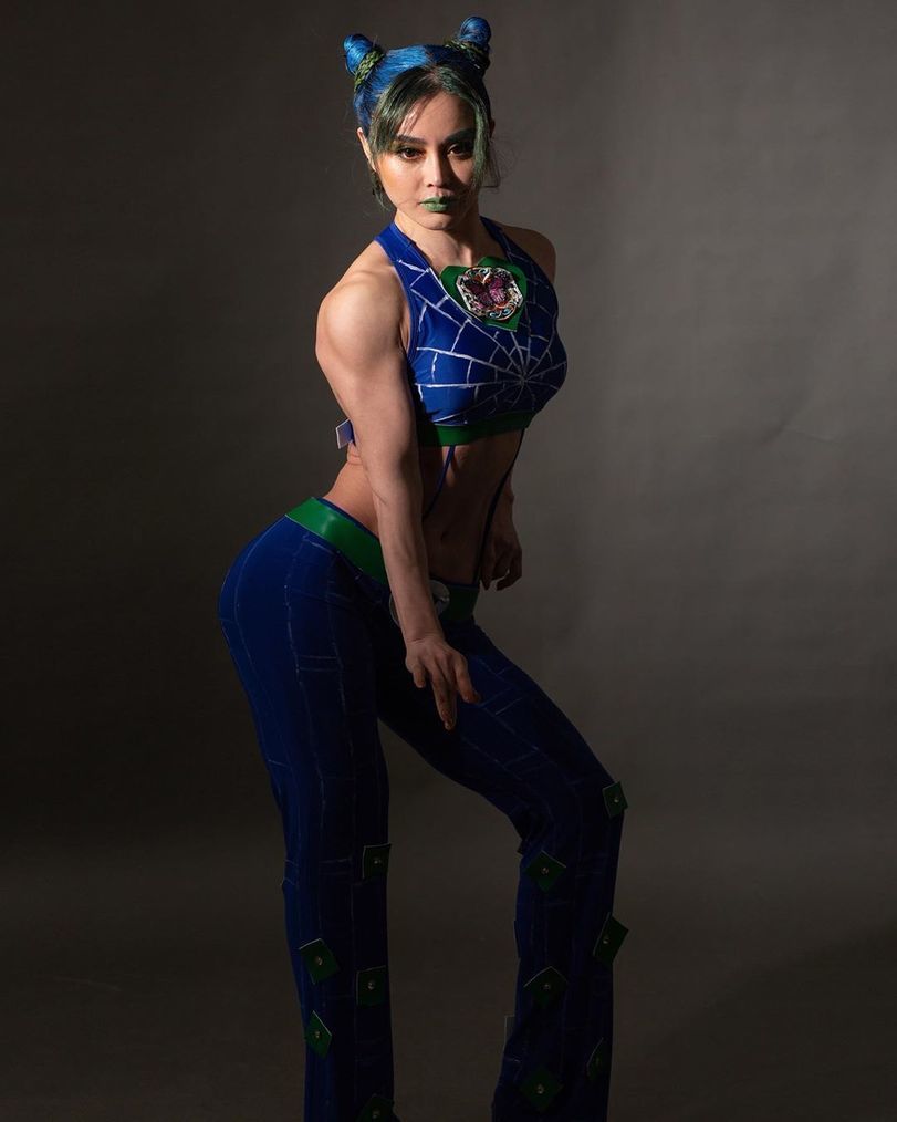 Jolyne Kujo by Yuan Herong - Jojos bizarre adventure, Kujo Jolyne, Strong girl, Muscle, Booty, Cosplay, Longpost, Yuan Herong