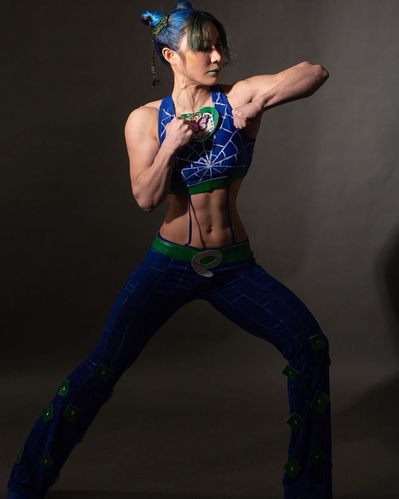 Jolyne Kujo by Yuan Herong - Jojos bizarre adventure, Kujo Jolyne, Strong girl, Muscle, Booty, Cosplay, Longpost, Yuan Herong