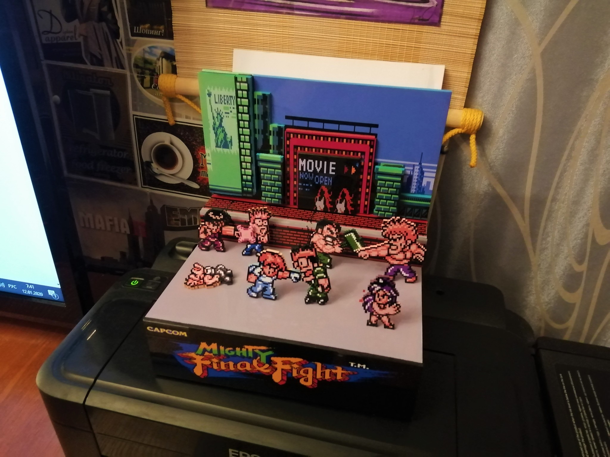 Diorama based on the game Mighty Final Fight - My, Mighty final fight, Dendy, Diorama, Retro Games, Craft, Coub, Longpost