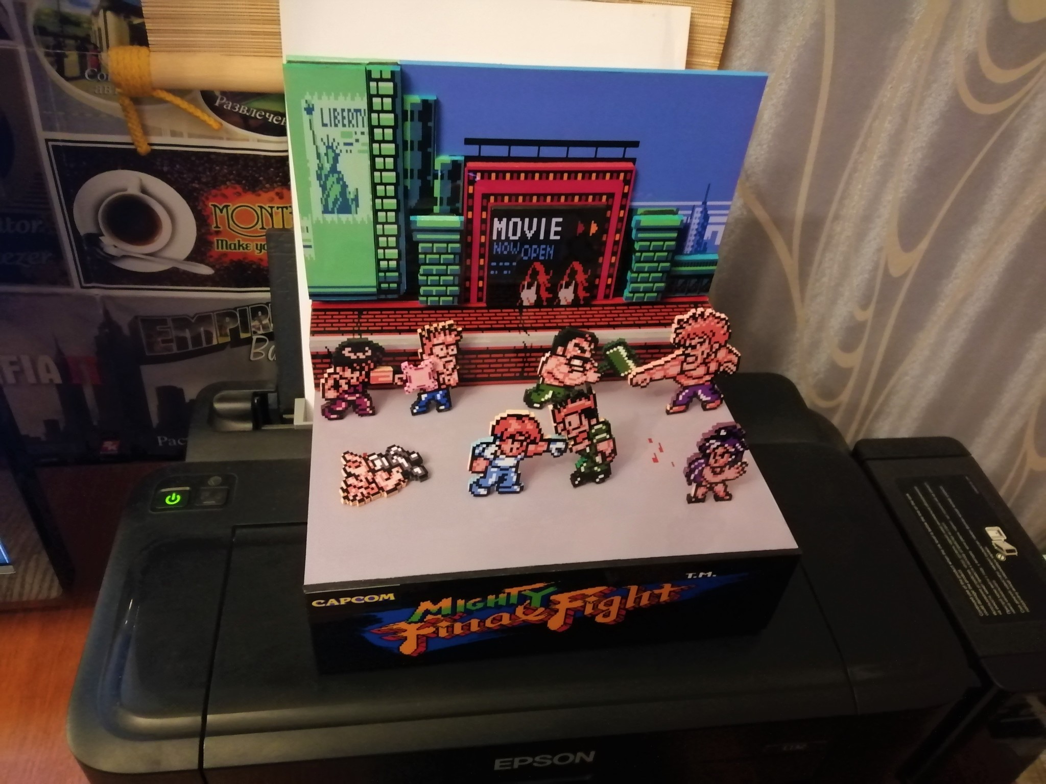 Diorama based on the game Mighty Final Fight - My, Mighty final fight, Dendy, Diorama, Retro Games, Craft, Coub, Longpost