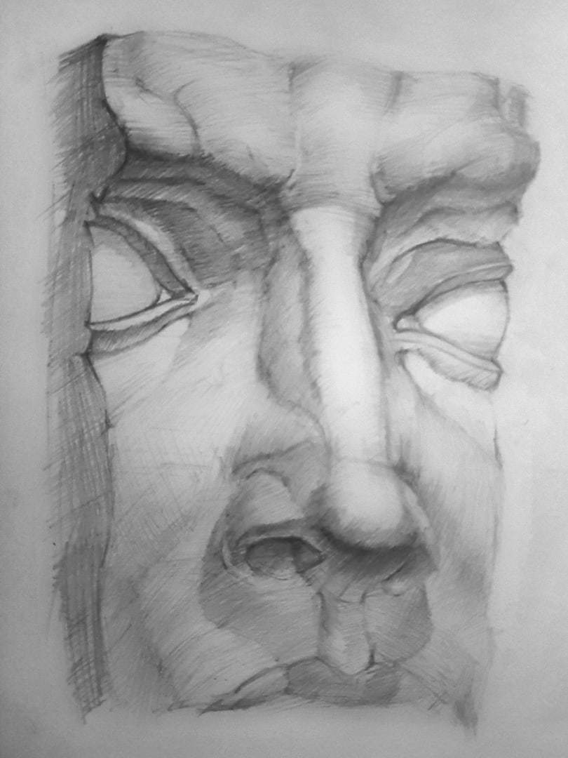 Nose - My, Pencil drawing, Drawing