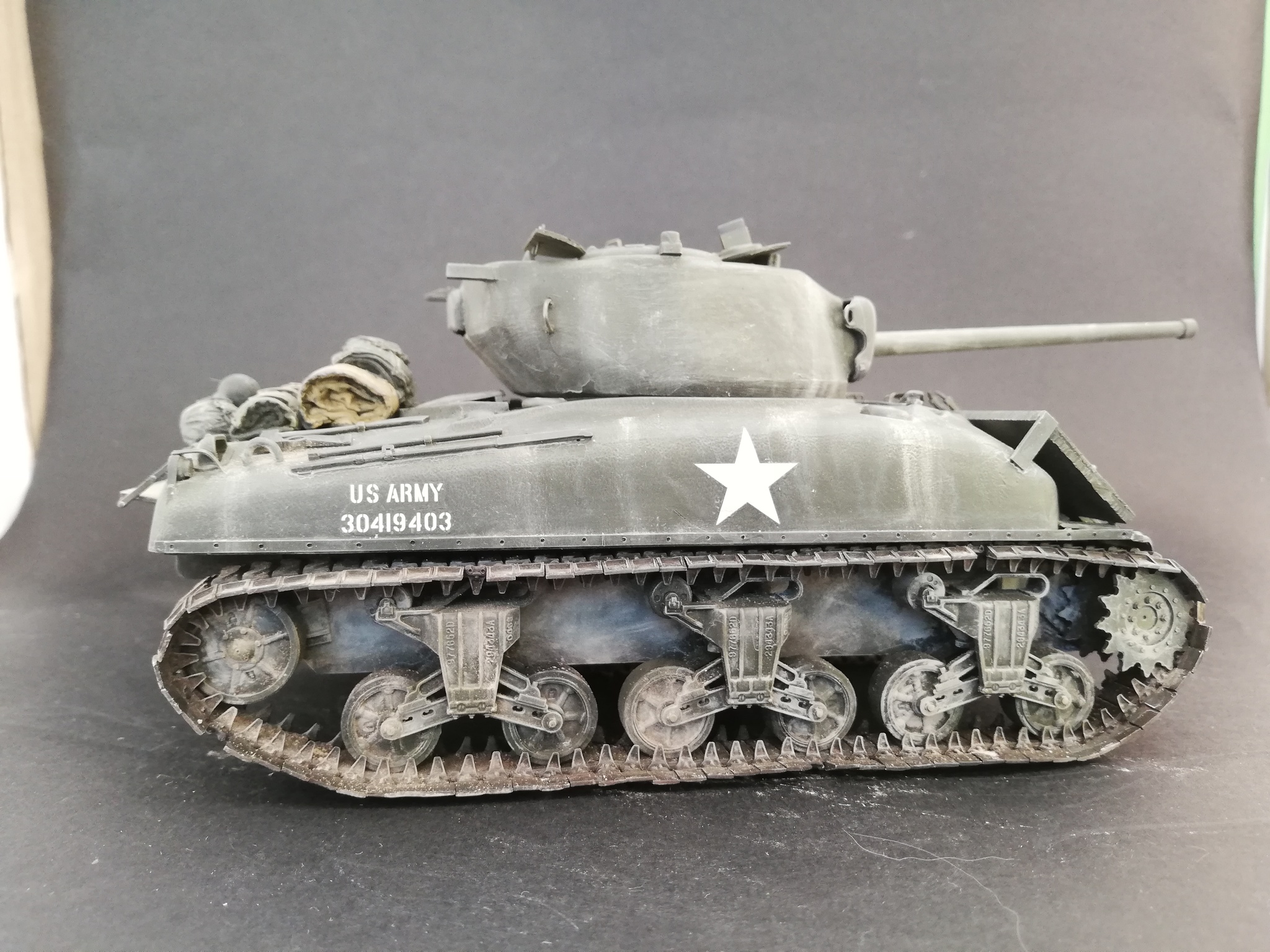 M4A1(76)W with additional armor. Conversion of Tamiya model in 35 scale - Stand modeling, Sherman M4, Longpost