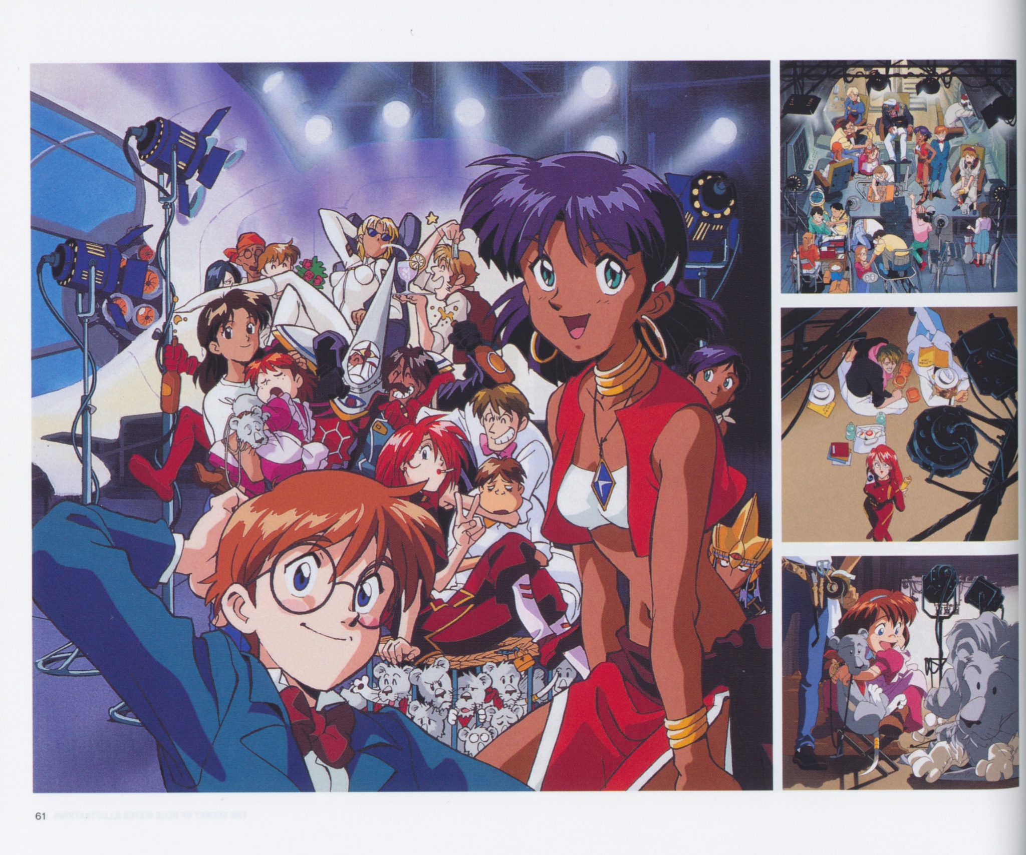 A rare art book for the Fushigi Umi no Nadia franchise, which was sold along with the anniversary DVD edition - My, Anime, A selection, Anime art, Nadia, Longpost