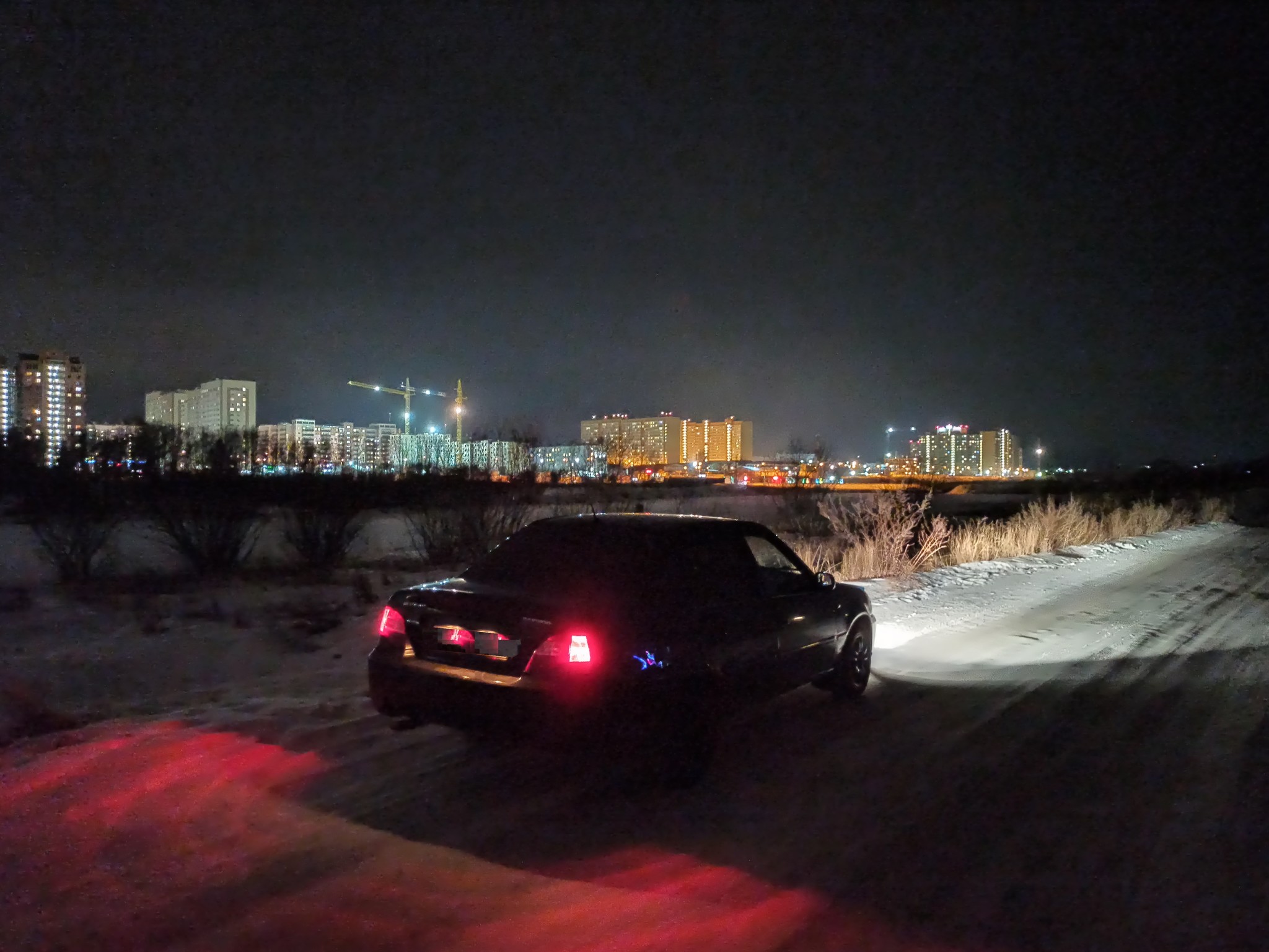 Night photo - My, Krasnoyarsk, Night, Daewoo nexia