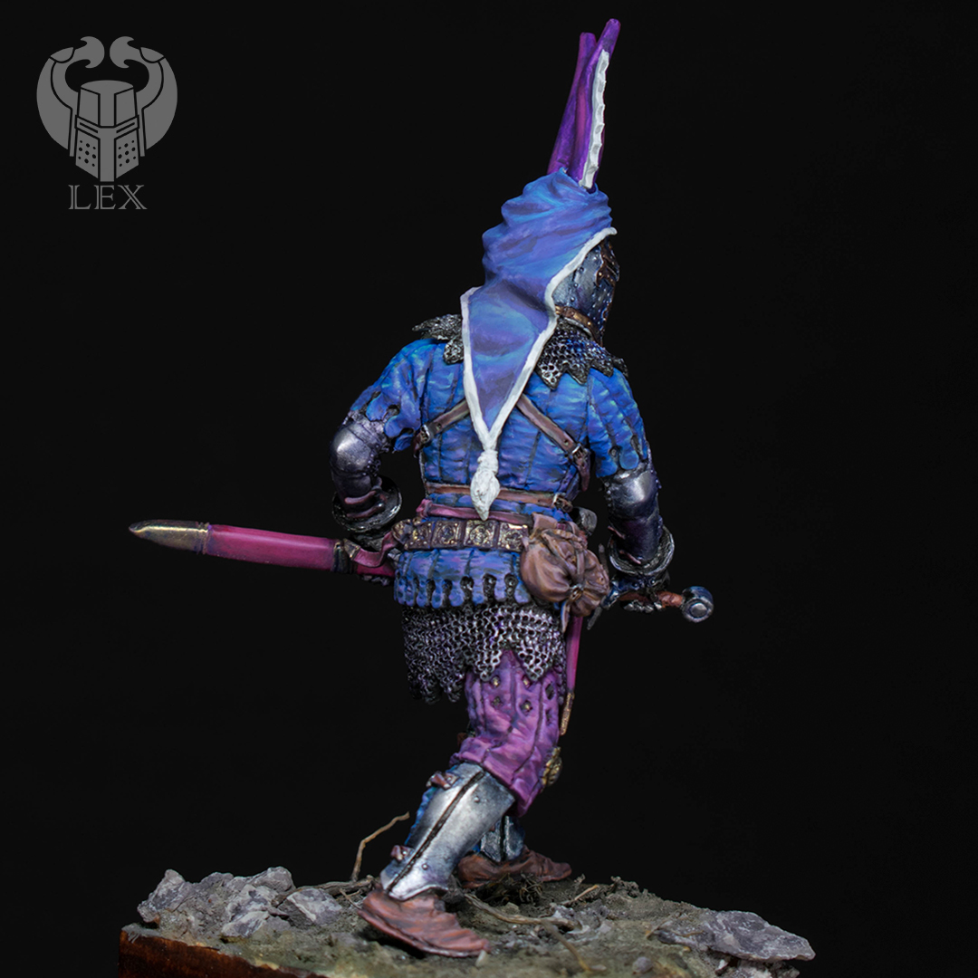 Lion of Sponheim (variant 2) - My, Painting miniatures, Miniature, Knights, Painting, Bavaria, Longpost