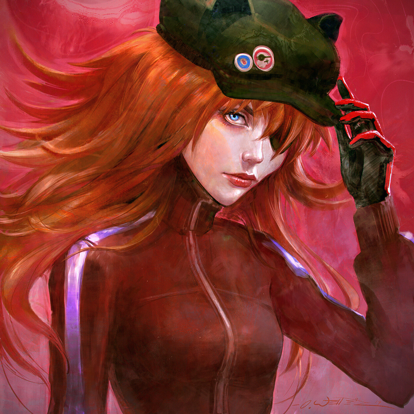 Asuka - Art, Drawing, Asuka langley, Evangelion, Anime, Oliver Wetter