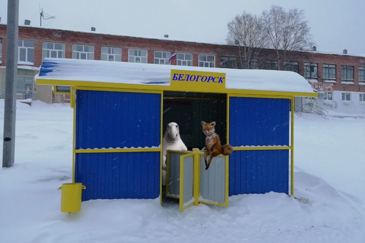 В пгт. Белогорск Кемеровской области поставили автобусную остановку, где  уже несколько лет не ходит рейсовый автобус | Пикабу