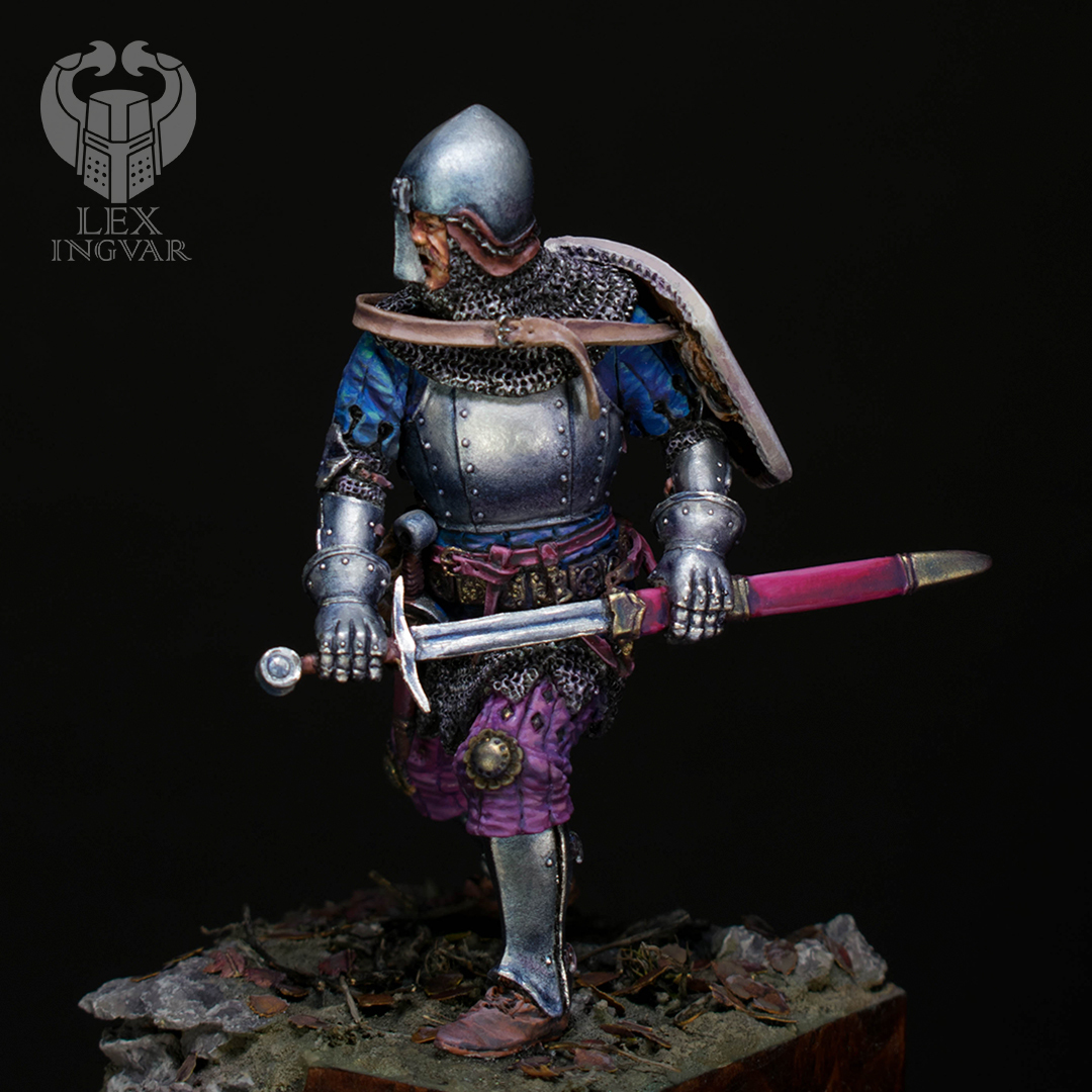 Lion of Sponheim (option 3) - My, Painting miniatures, Miniature, Knights, Painting, Bavaria, Longpost