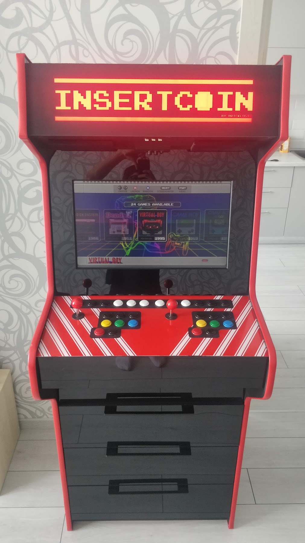 Another arcade cabinet - My, Slot machines, With your own hands, First post, Longpost, Needlework with process