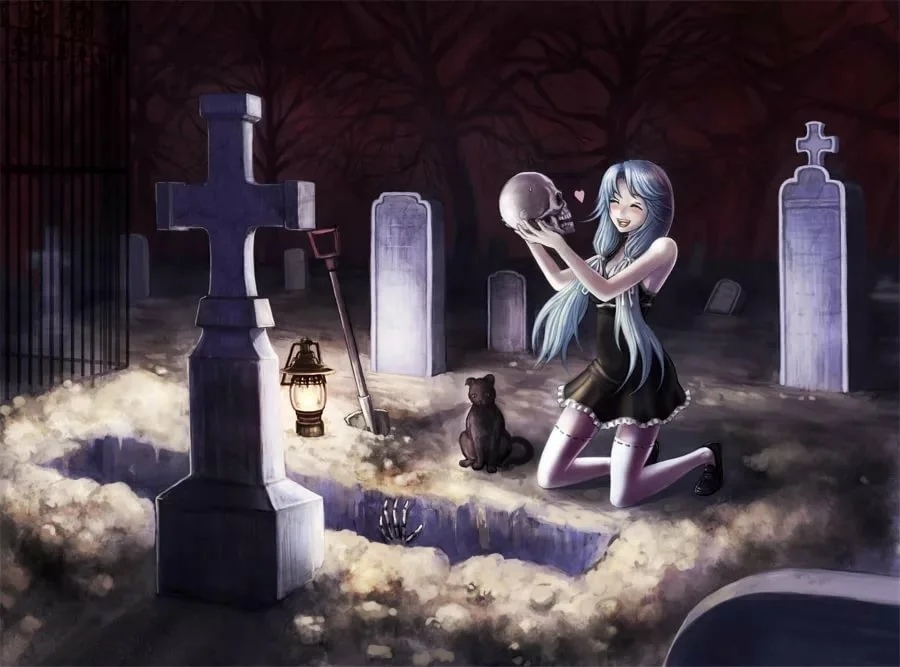 A poem about a girl... - My, Girl, Cemetery, Poems