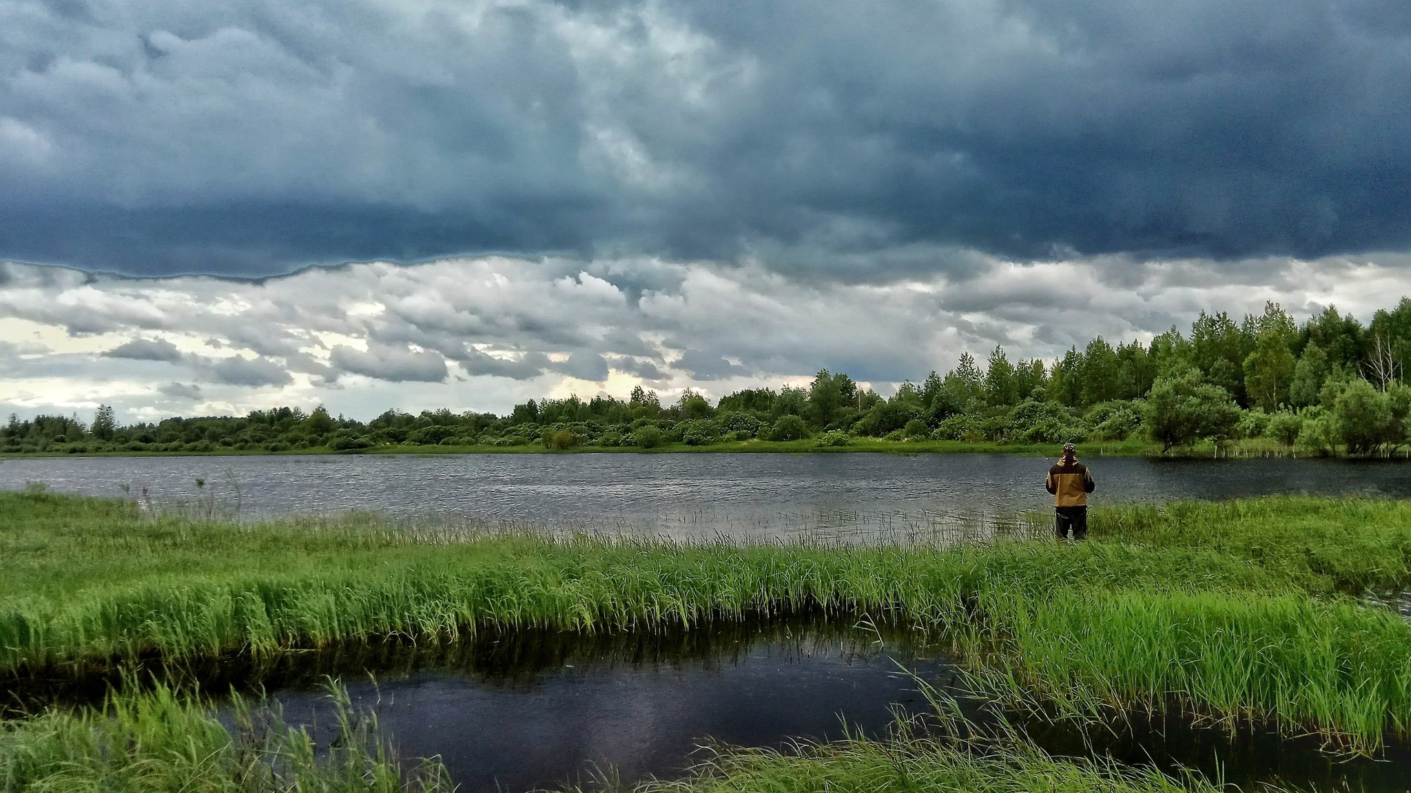 Fishing - My, Mobile photography, Beginning photographer, The photo, Xiaomi Redmi Note 4, Fishing, Landscape, Tobolsk