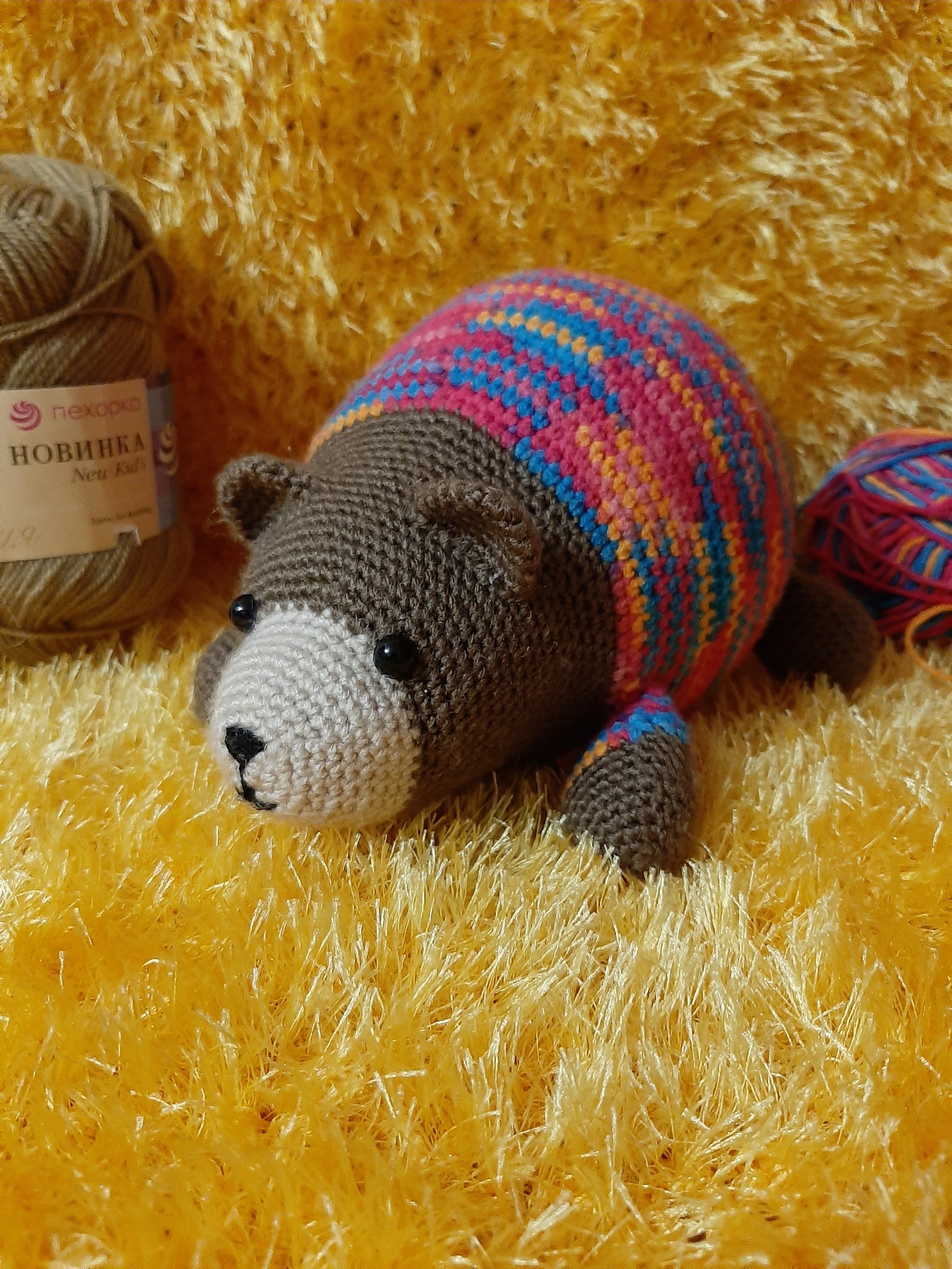 Pukhlyash)) - My, Soft toy, Crochet, Longpost