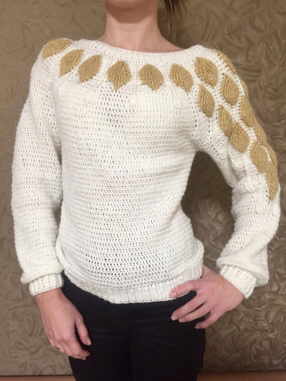 Beautiful, light, warm jumper! - My, Crochet, With your own hands, Needlework, Sweater, Needlework with process, Longpost, cat