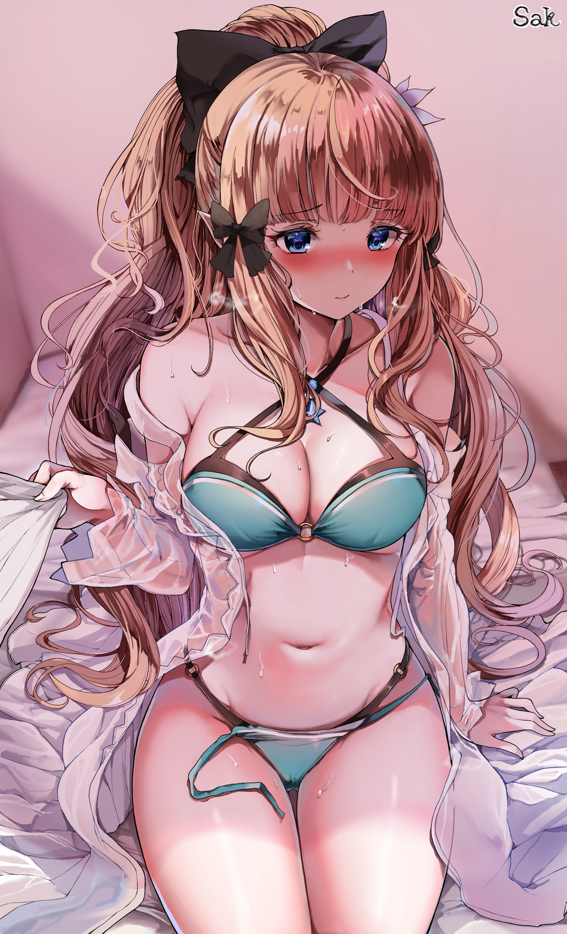 Saren - NSFW, Princess Connect! Re: Dive, Breast, Pantsu, Underwear, Blush, Anime art, Anime, Saren Sasaki