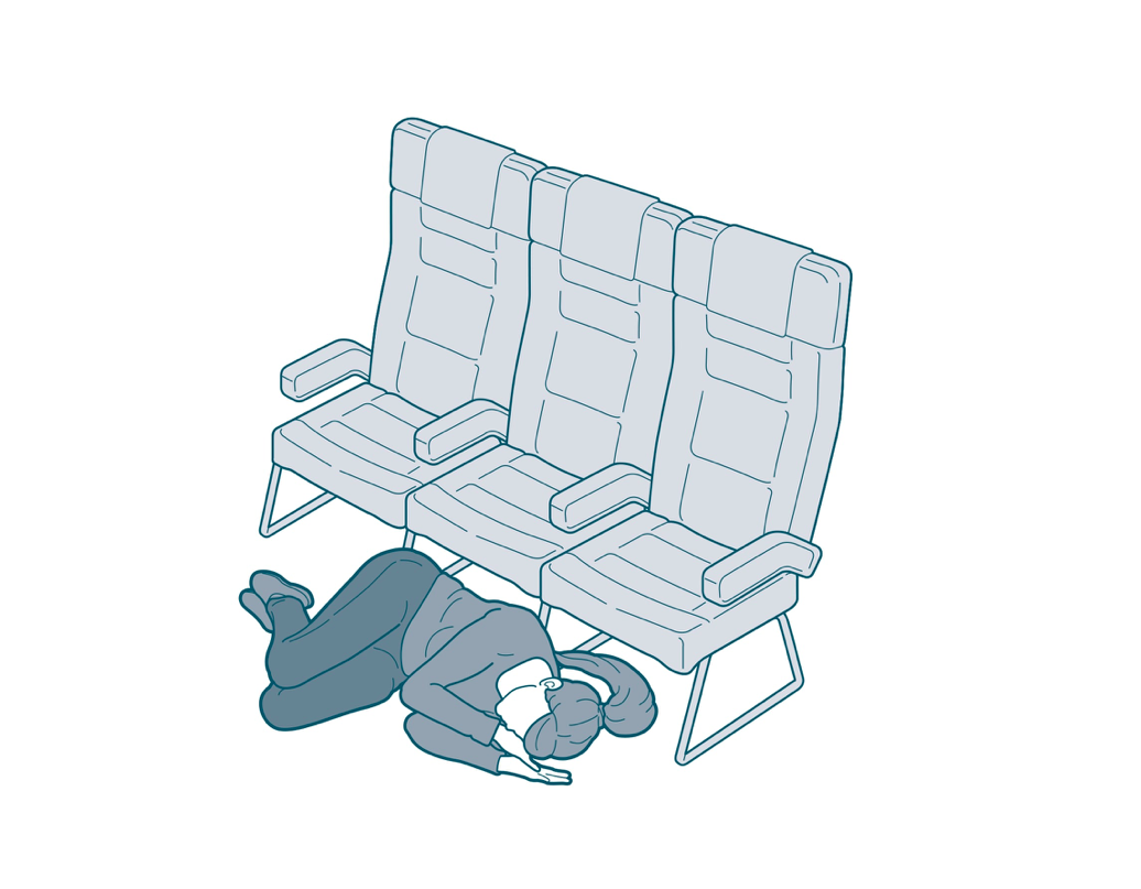 17 Weird Flight Sleeping Positions Recommended by Real Travelers - A life, Peace, Travels, Advice, Laughter (reaction), Technologies, Flight, Curiosity, Longpost