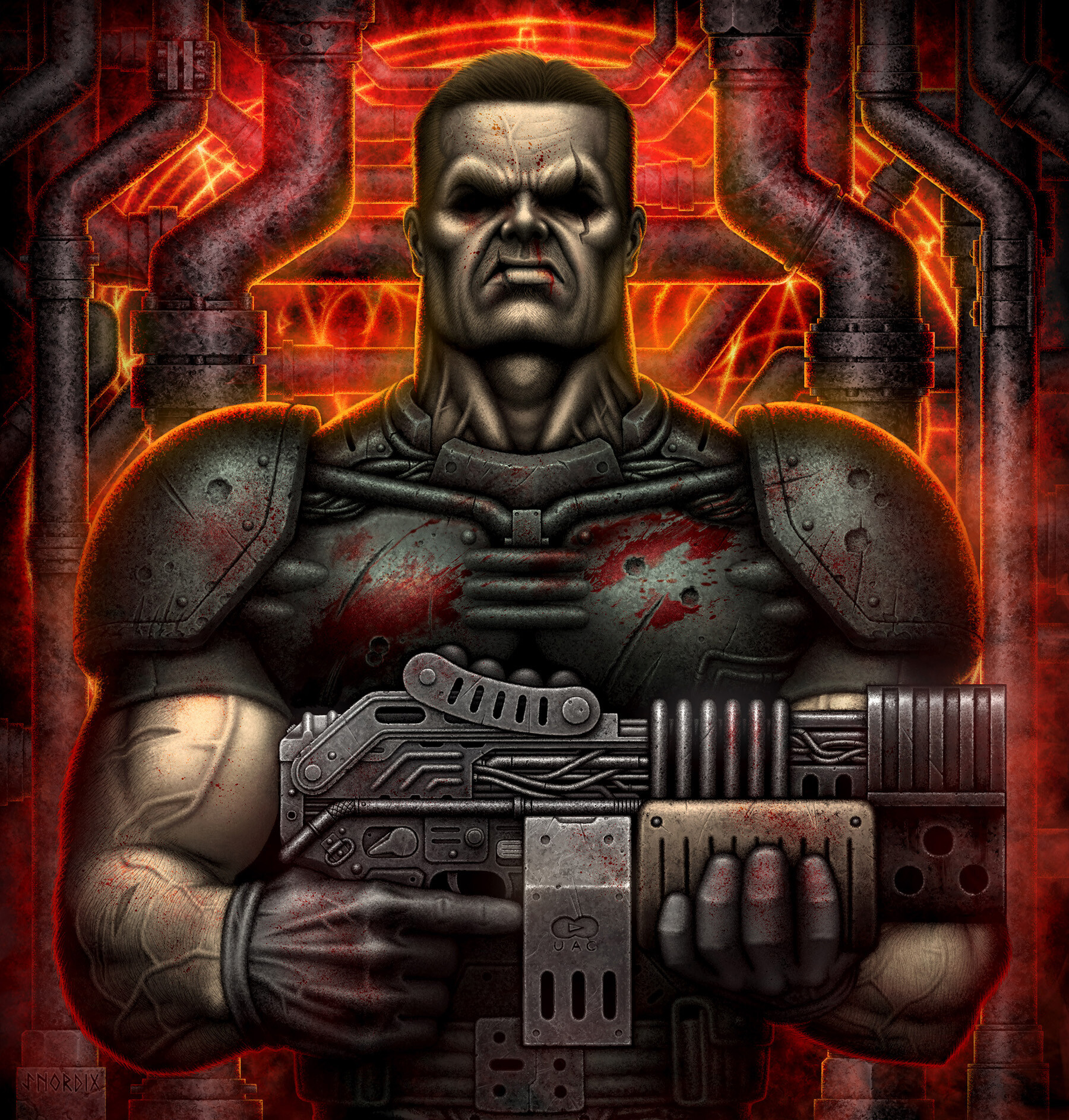 Brutal Doom Guy - Doom, Art, Games