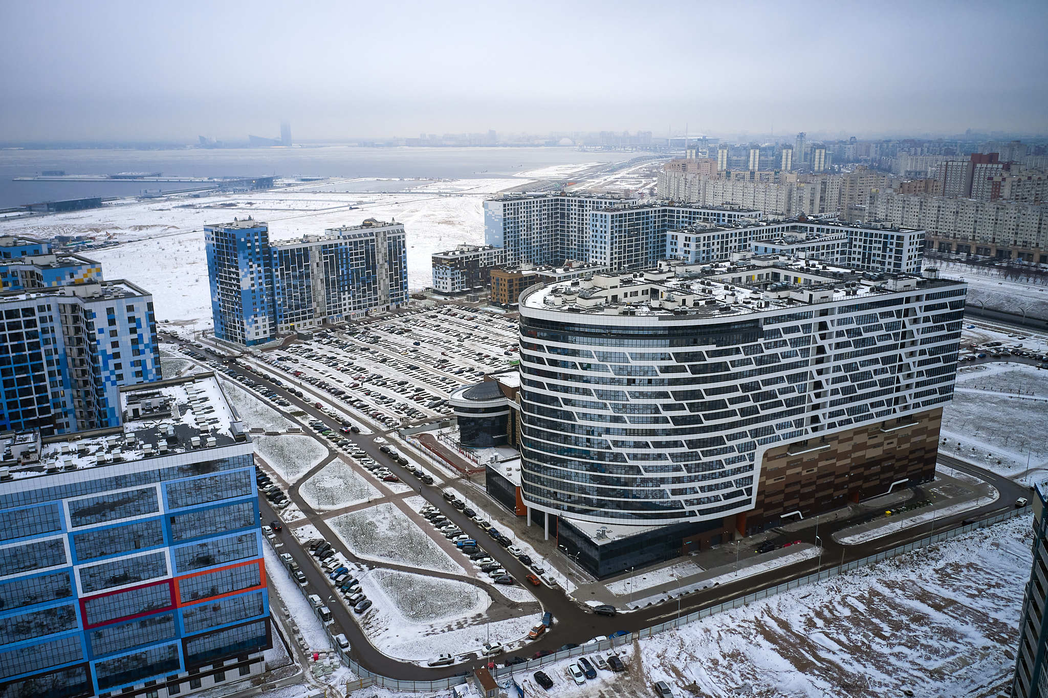 How many cars are there? - Lcd, Parking, Residential complex, Saint Petersburg, Vasilievsky Island, Longpost