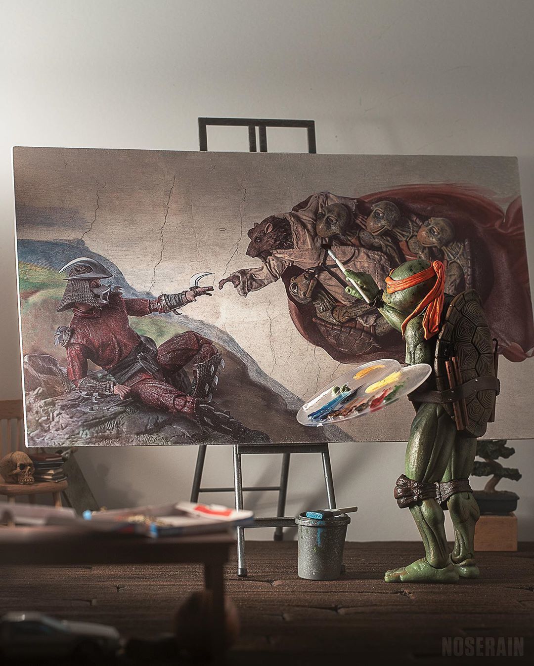 Michelangelo - Teenage Mutant Ninja Turtles, Michelangelo, Creation of Adam, Art