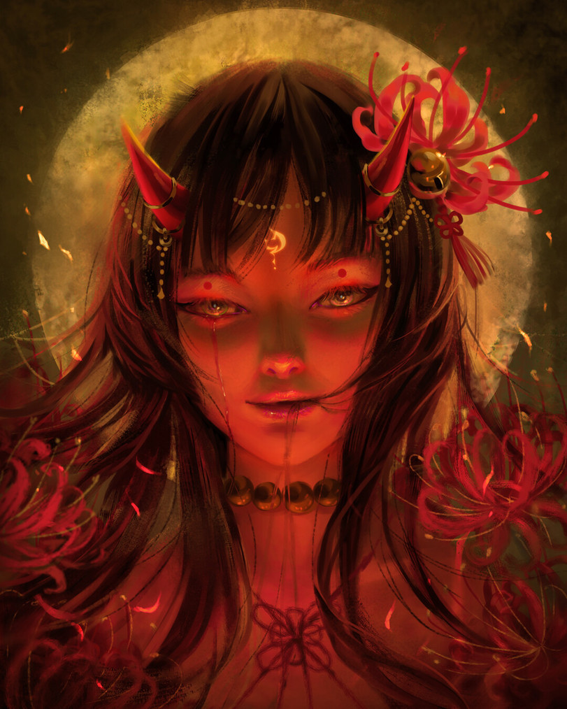 Demoness - Art, Drawing, Demoness, Akih Hika