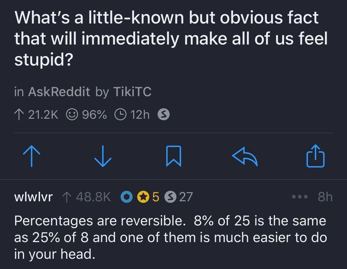 Obvious, but never thought about it - Mathematics, Interest, Reddit, Askreddit