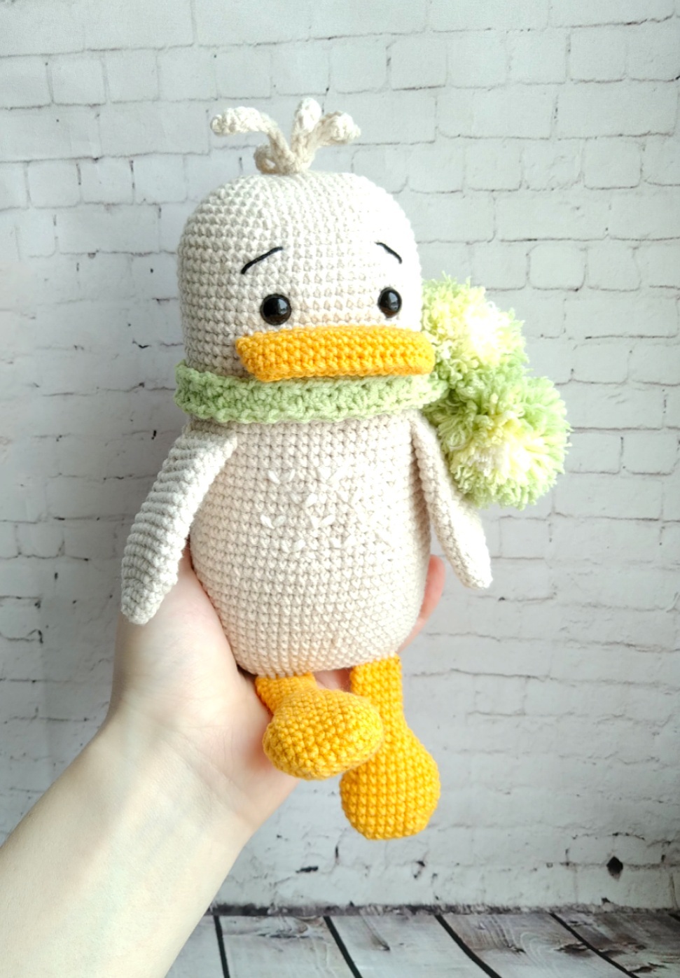 Duckling Utya-Putya - My, Needlework without process, Knitted toys, Knitting, Hobby, Toys, Longpost