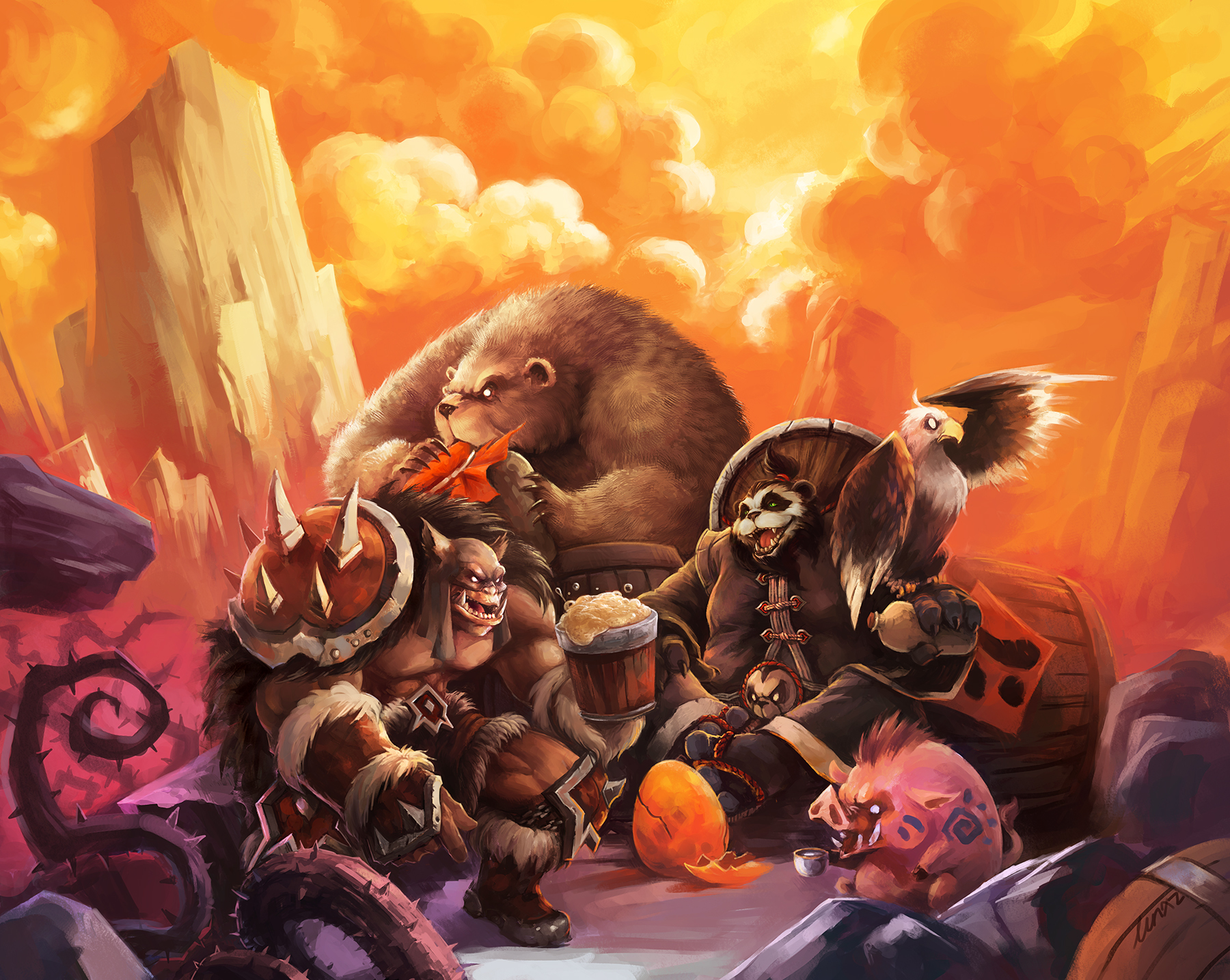 Briefly about Rexxar. From the forest to the plot - My, Longpost, Bayun's bestiary, World of warcraft, Rexar, Ncrow, Bob Kehl, Rui Zhang, Wei Wang