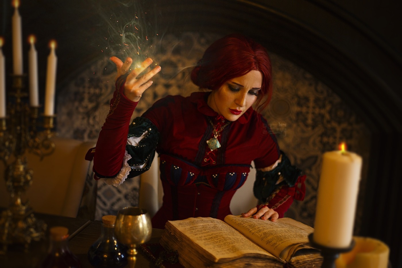 The book version of Triss Merigold or how you might like to see her in the Netflix series. Cosplayer - @erikasolovey. Ph - GREED - Witcher, The Witcher series, Netflix, Triss Merigold, The Witcher 3: Wild Hunt, Cosplay, Longpost