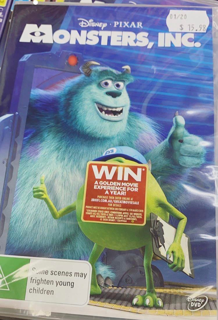 My friend who works in the CD department does this with every copy of the cartoon - Troll, Monsters, Inc