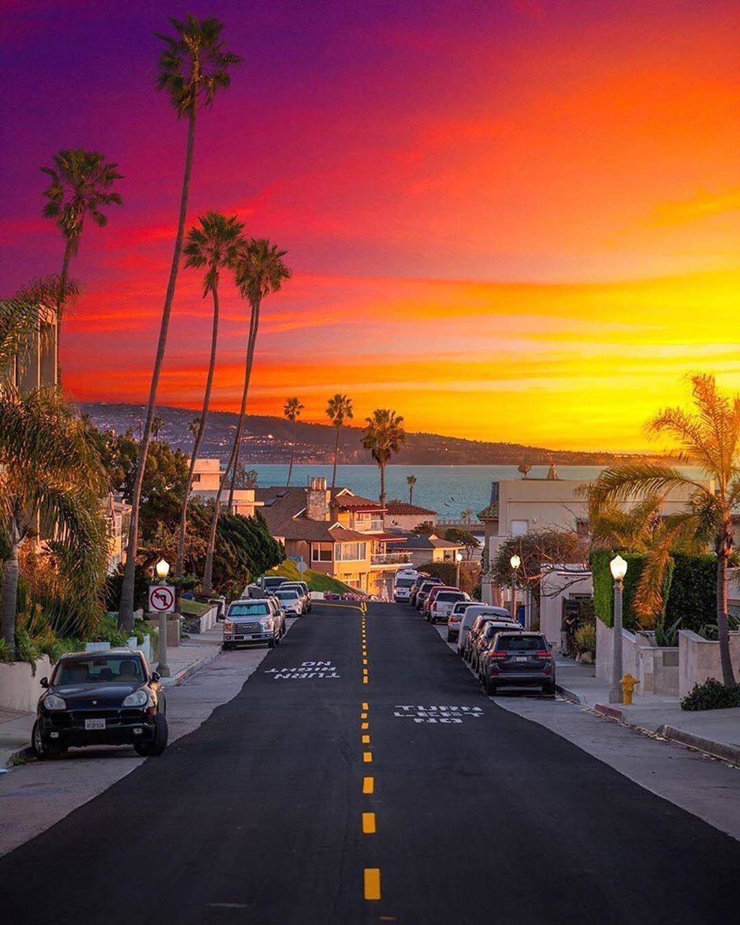 Los Angeles - Los Angeles, Road, Sunset, Longpost, USA, The photo