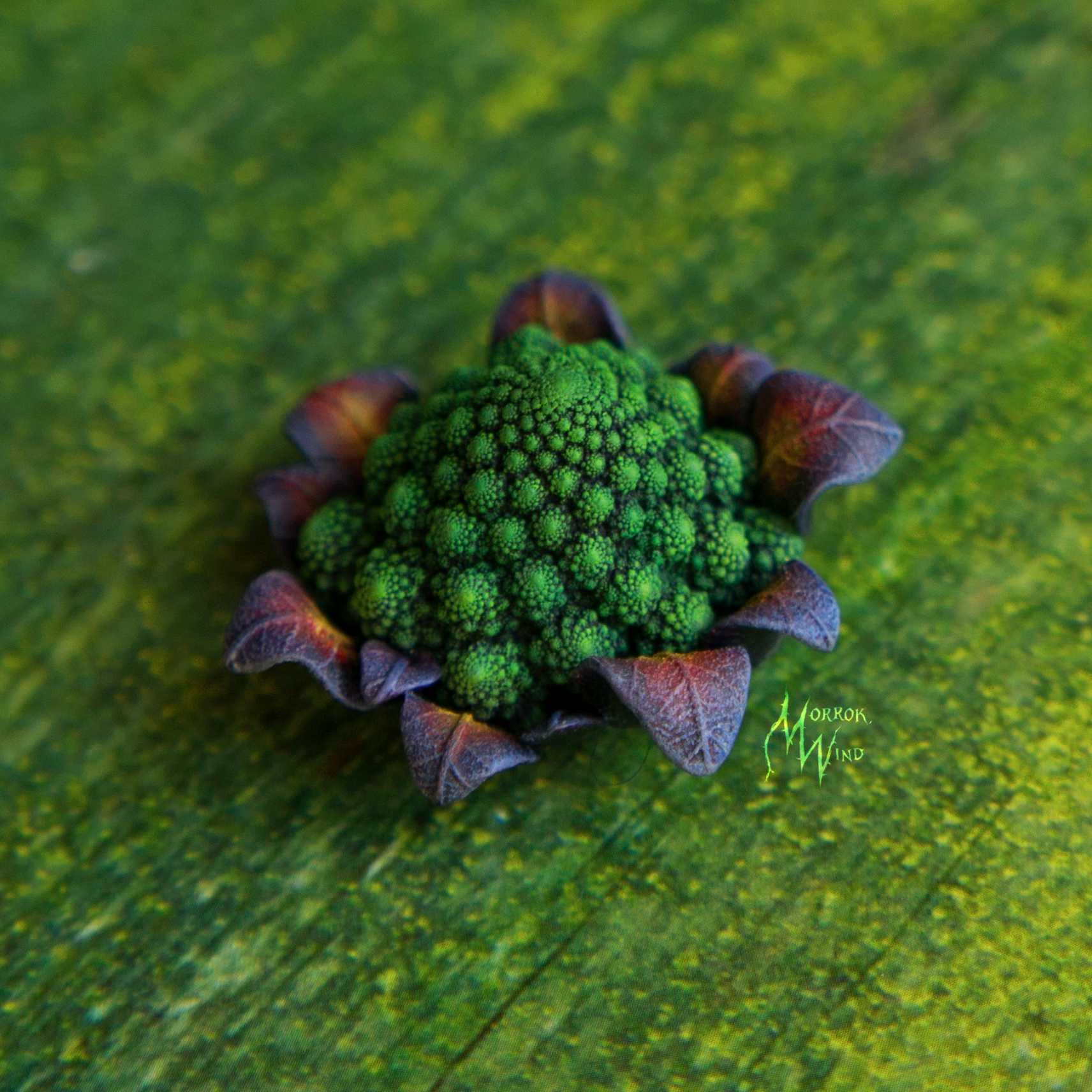 Romanesco cabbage - brooch made of polymer clay - My, Needlework without process, Polymer clay, Fractals, Cabbage, Brooch, Longpost