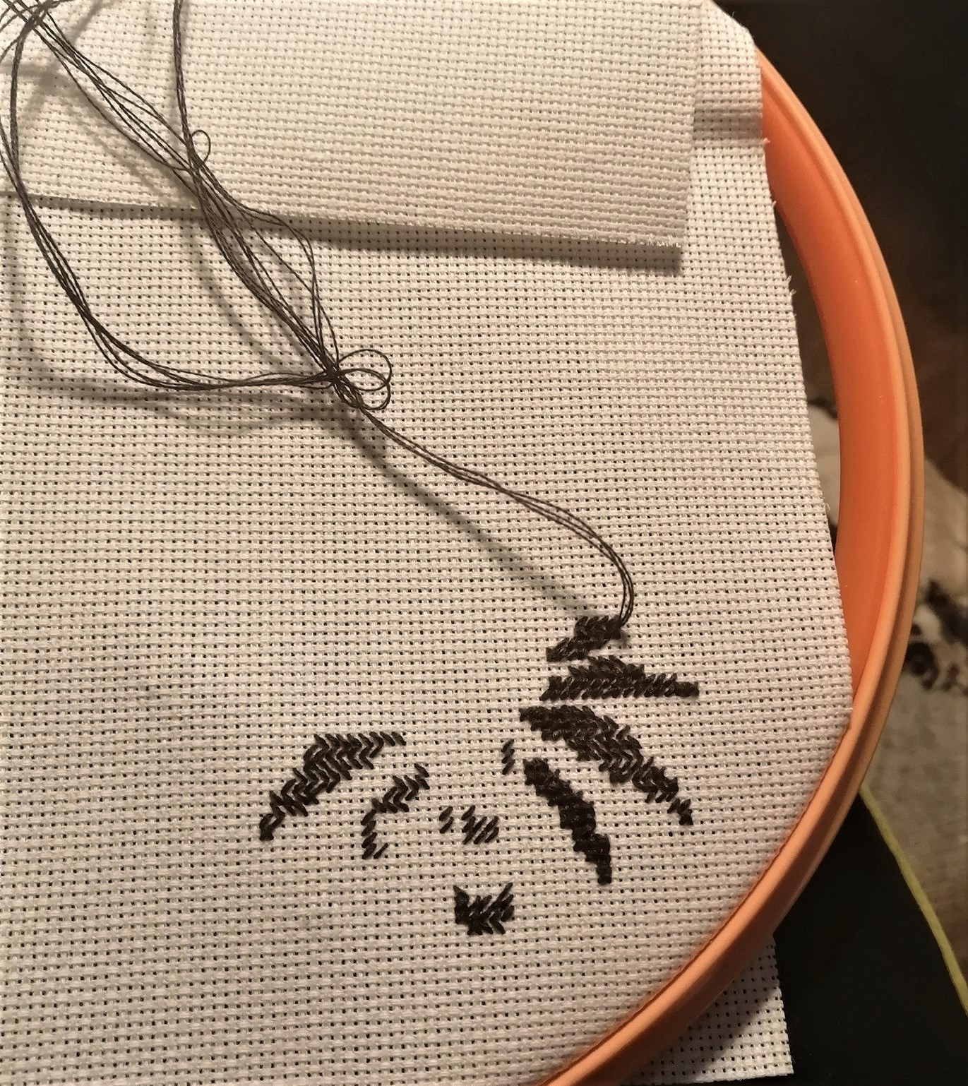 Guess who ?) - My, Embroidery, Needlework with process, Computer games, guess, Longpost