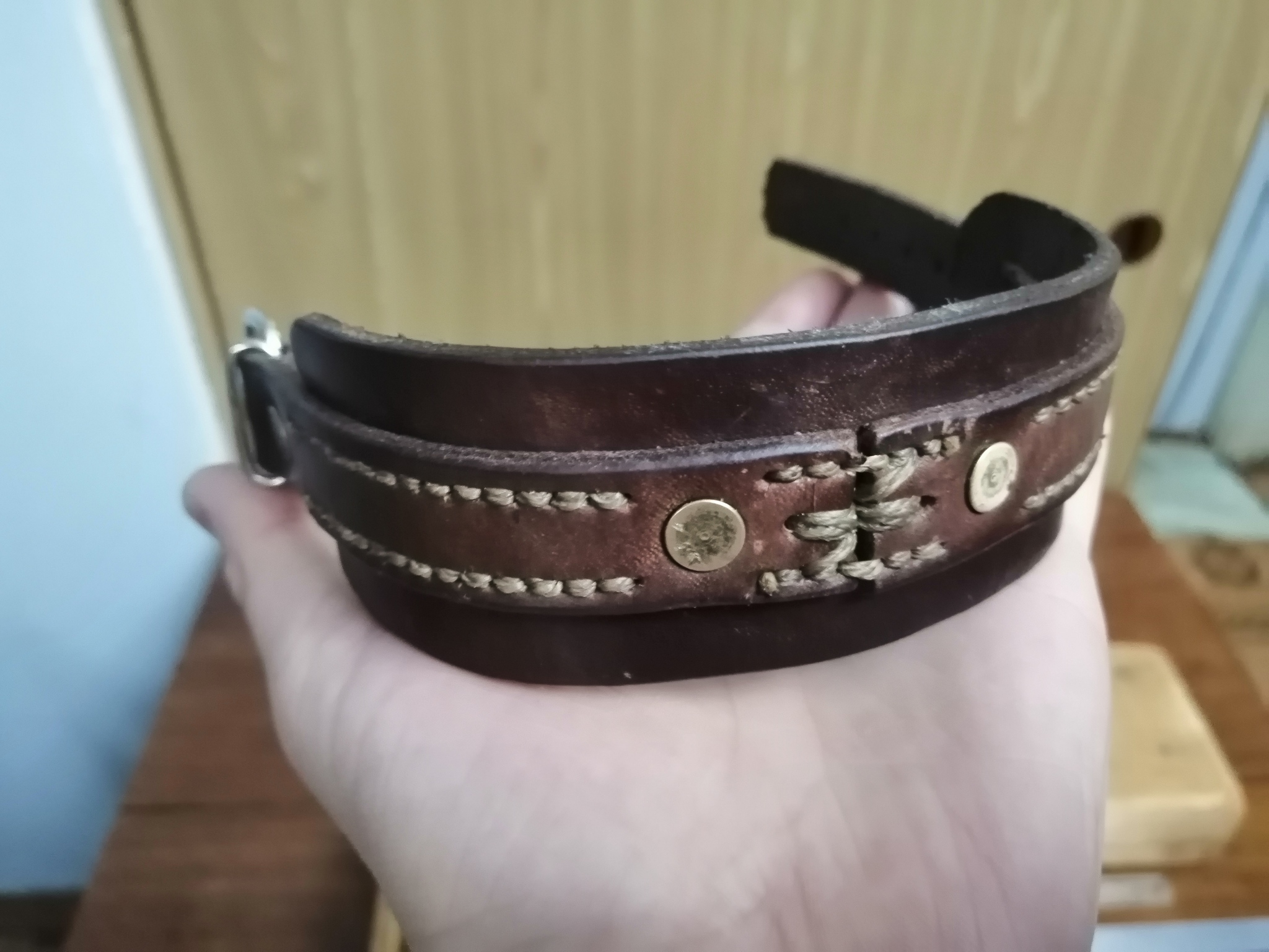 Men's bracelet made of thick leather - My, Leather products, Fantasy, Lord of the Rings, Tolkien, Longpost