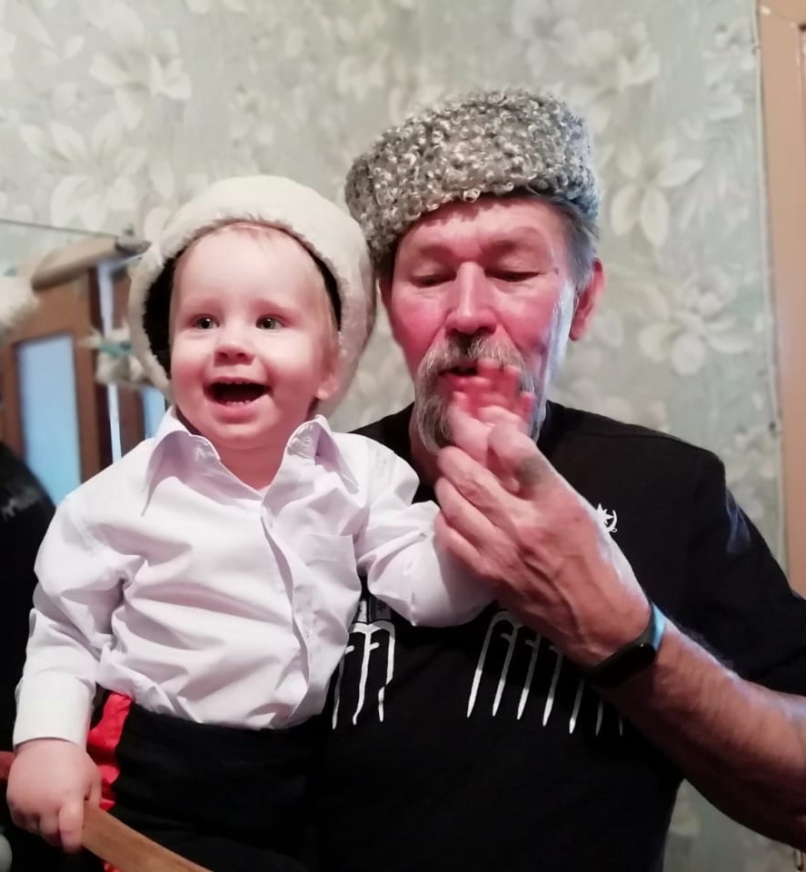 Young Cossack) We are 1 year old))) - My, Cossacks, Uncle Vasya, Longpost, Children