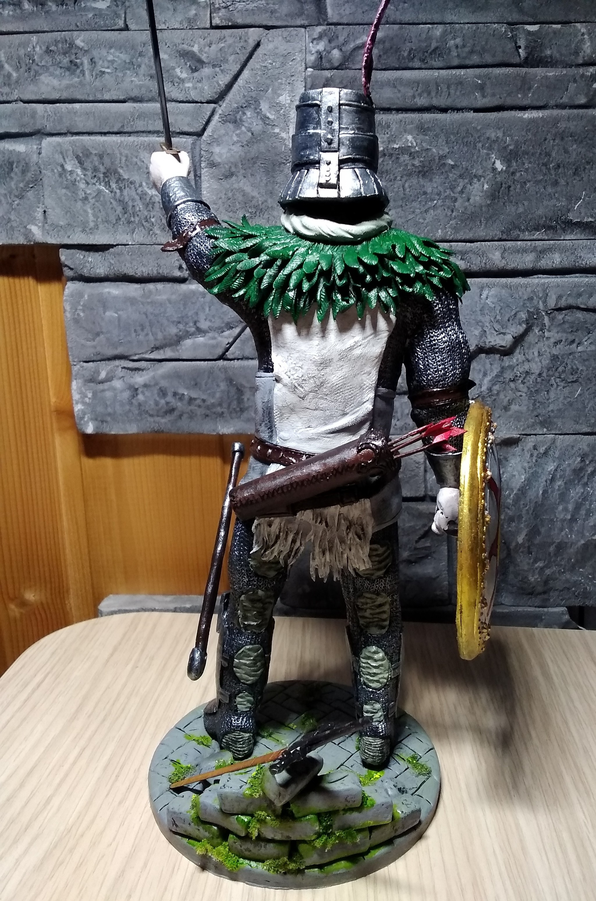 Soler of Astora - My, Polymer clay, Dark souls, Figurines, Longpost, Needlework without process, Solaire of astora