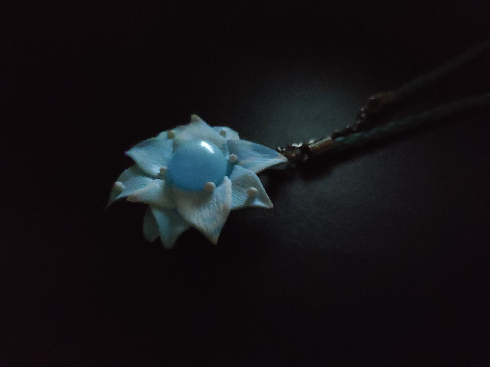 Moon flower - polymer clay decoration - My, Polymer clay, Polymer floristry, With your own hands, Longpost, Flowers, Polymer clay jewelry