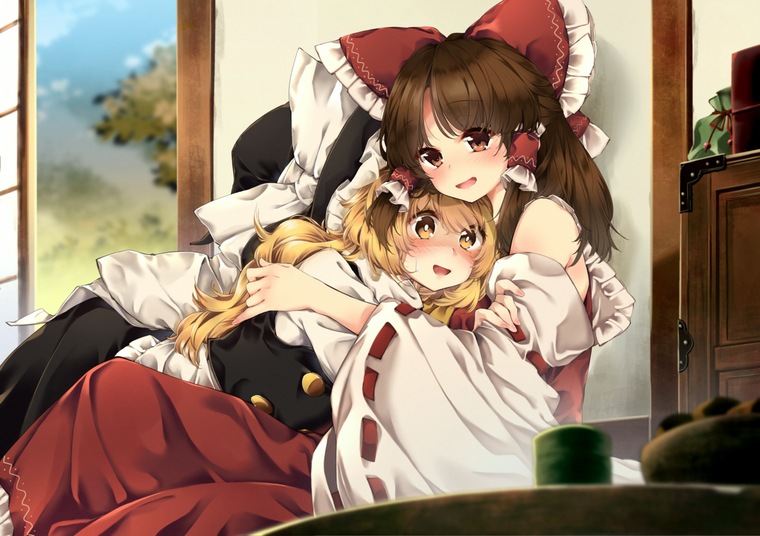 Mercy - Touhou, Kirisame marisa, Hakurei Reimu, Anime art, Anime, Not anime