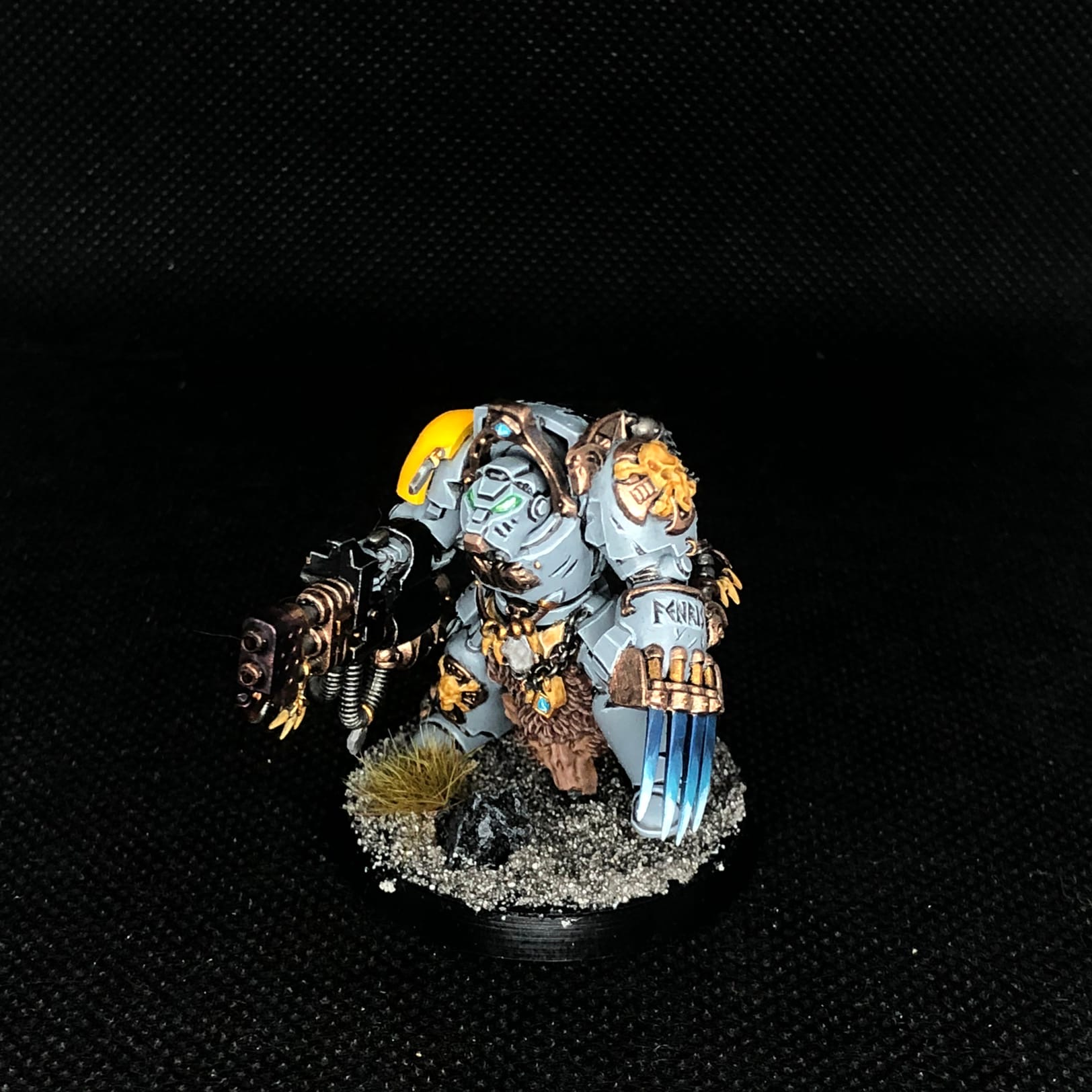 A little Wolf Guard for your feed - My, Wh miniatures, Warhammer 40k, Space wolves, Miniature, Wh painting, Longpost