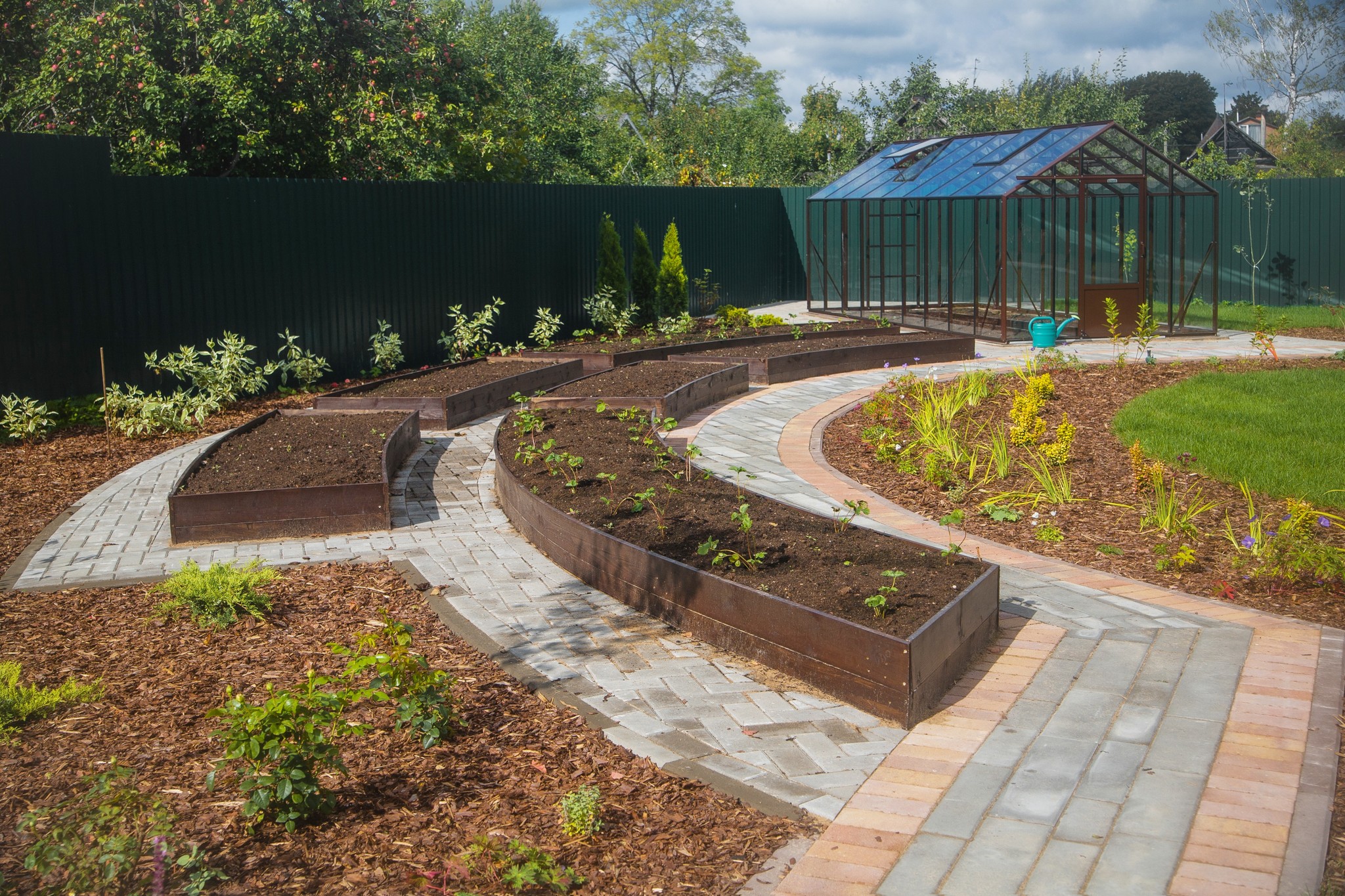 Beds for the soul - My, Paving stones, Garden, Landscape design, Saint Petersburg, Garden beds, Dacha, Favorite dacha, Longpost