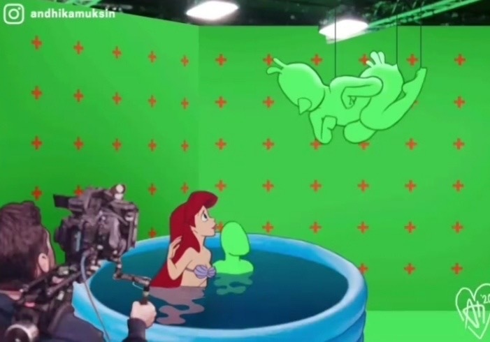 Photos from the filming of cartoons - Chromakey, Walt disney company, Ariel, Longpost