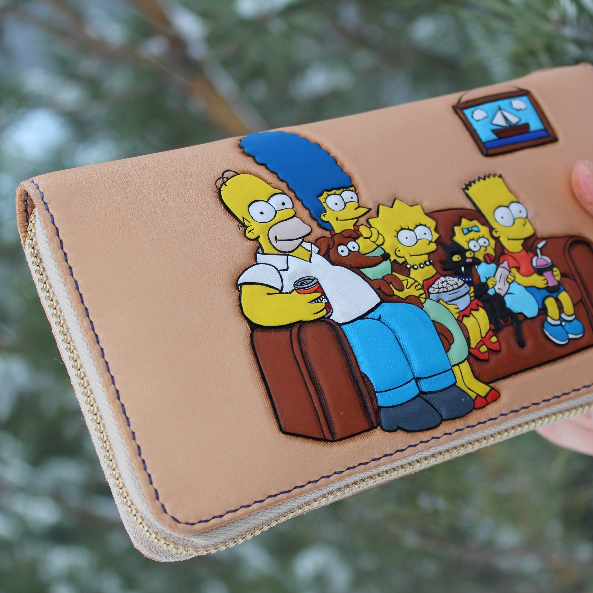 The Simpsons - My, Needlework without process, The Simpsons, Leather, Longpost