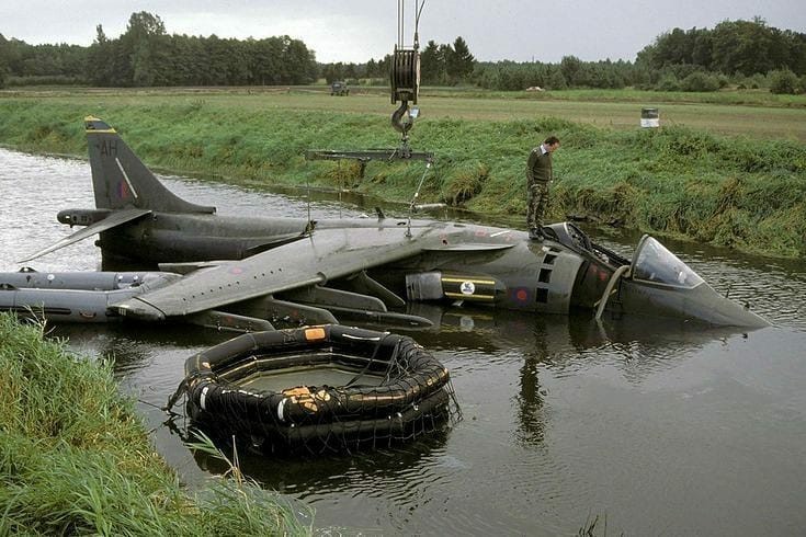 Harrier at a watering hole - Humor, Aviation, Fighter, Airplane, Great Britain, Harrier